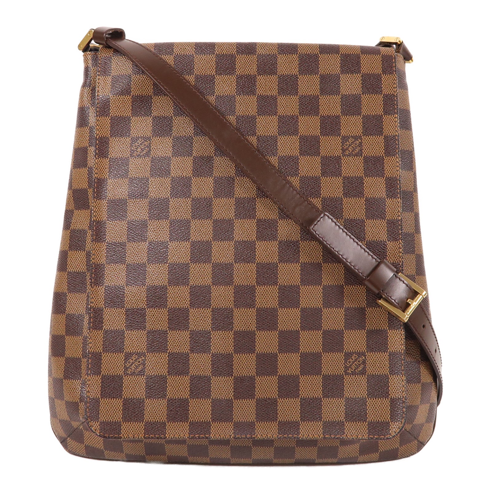 LOUIS VUITTON 【激減優惠】Damier Musette金扣肩背袋
