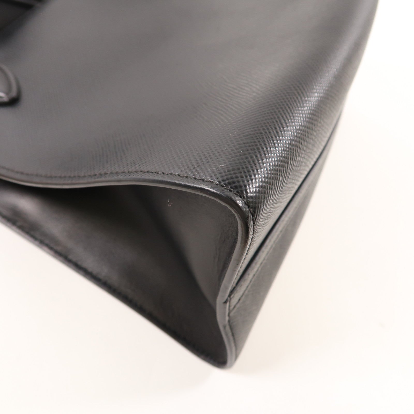 PRADA 牛皮皮革2 Way Shoulder Bag金扣手挽肩背兩用袋黑色