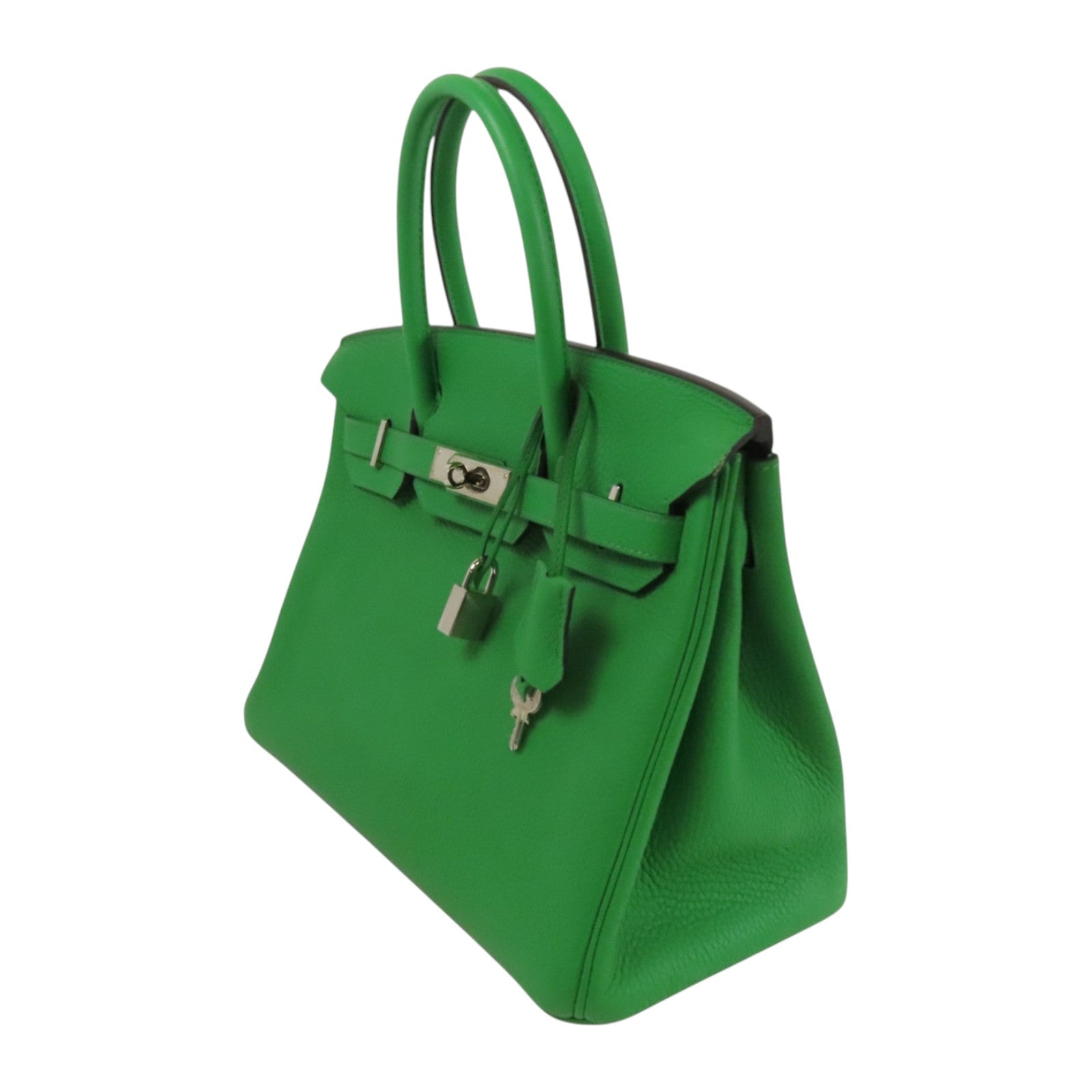 HERMES Clemence皮革Birkin 30銀扣手挽袋