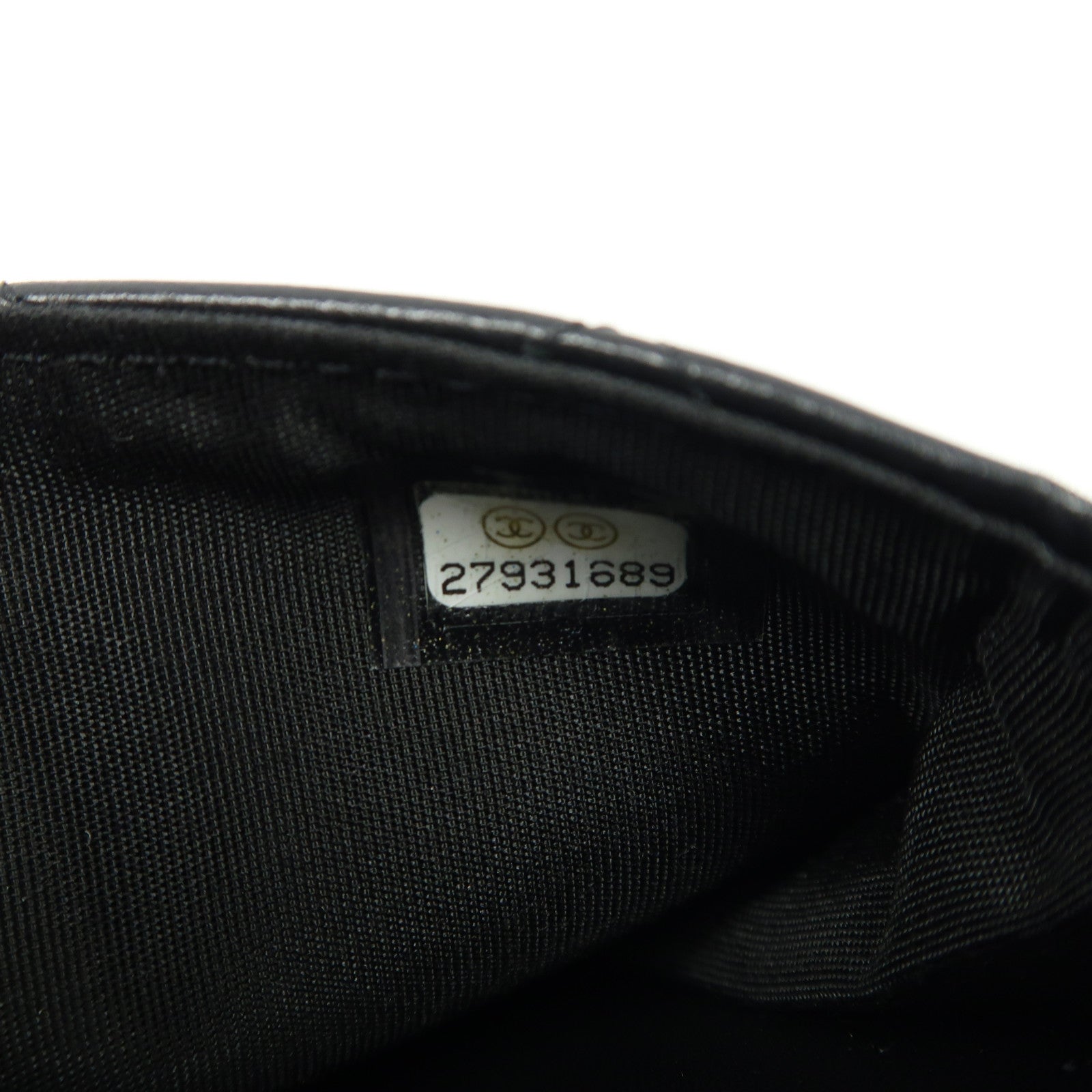 CHANEL 菱格羊皮皮革Waist Bag金扣腰包黑色