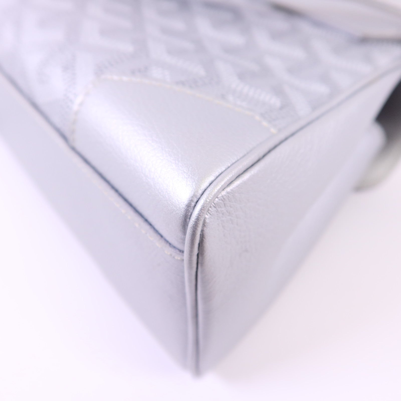 GOYARD 牛皮皮革/木材Saigon Mini銀扣手挽肩背兩用袋