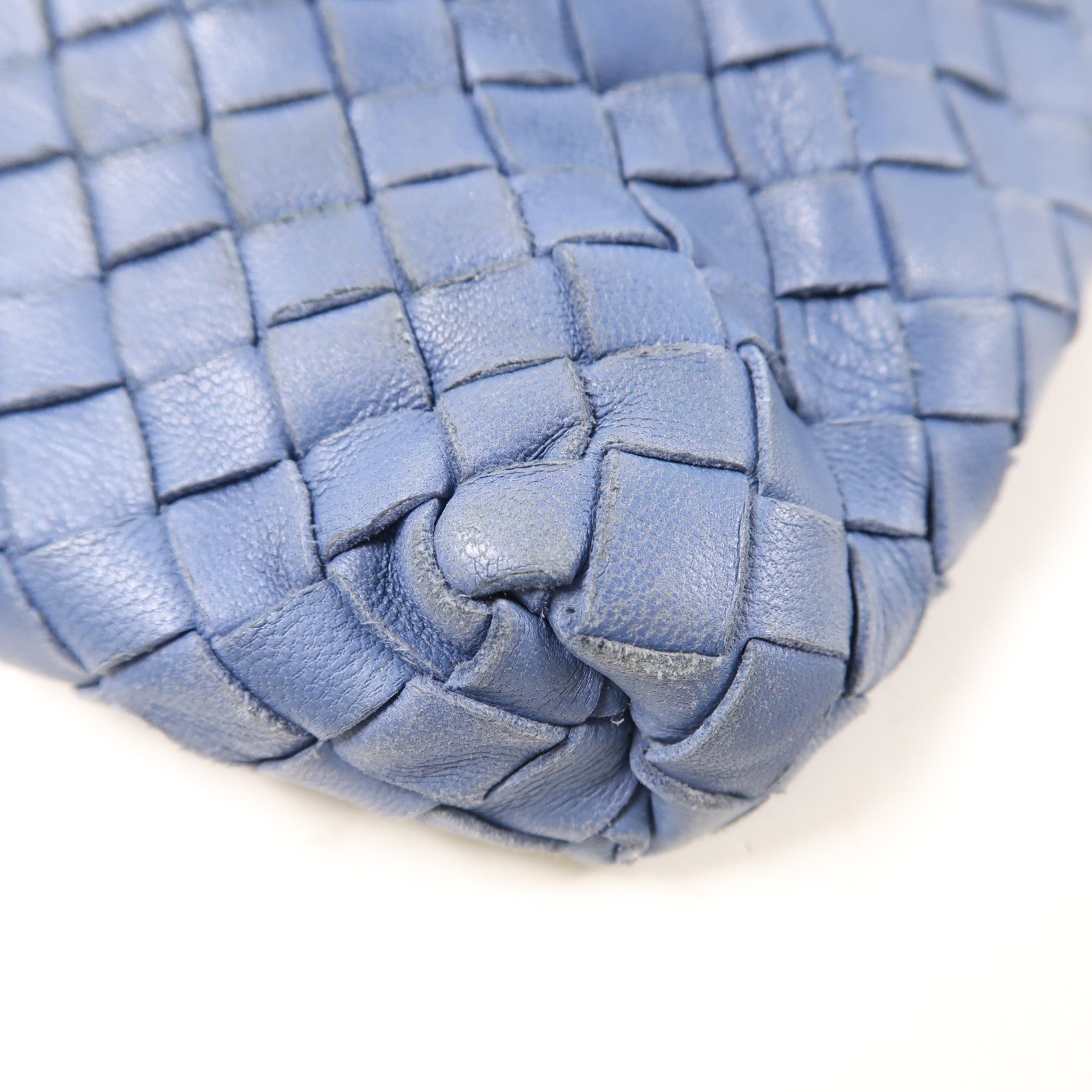BOTTEGA VENETA 牛皮皮革Shoulder Bag金扣肩背袋藍色