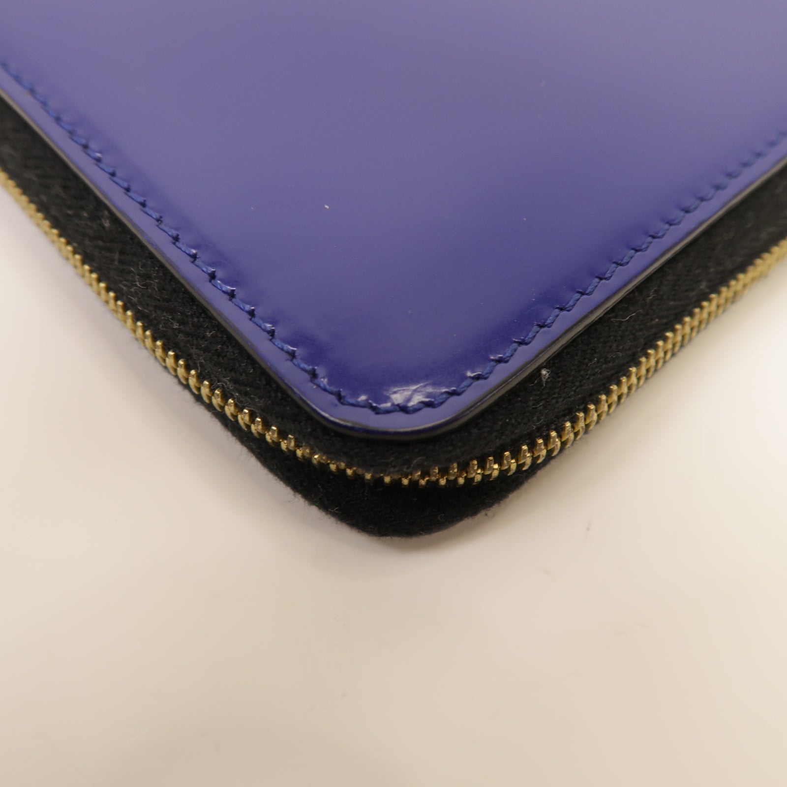 CELINE 【清倉大減價】牛皮皮革Zipper Long Wallet金扣長錢包藍色