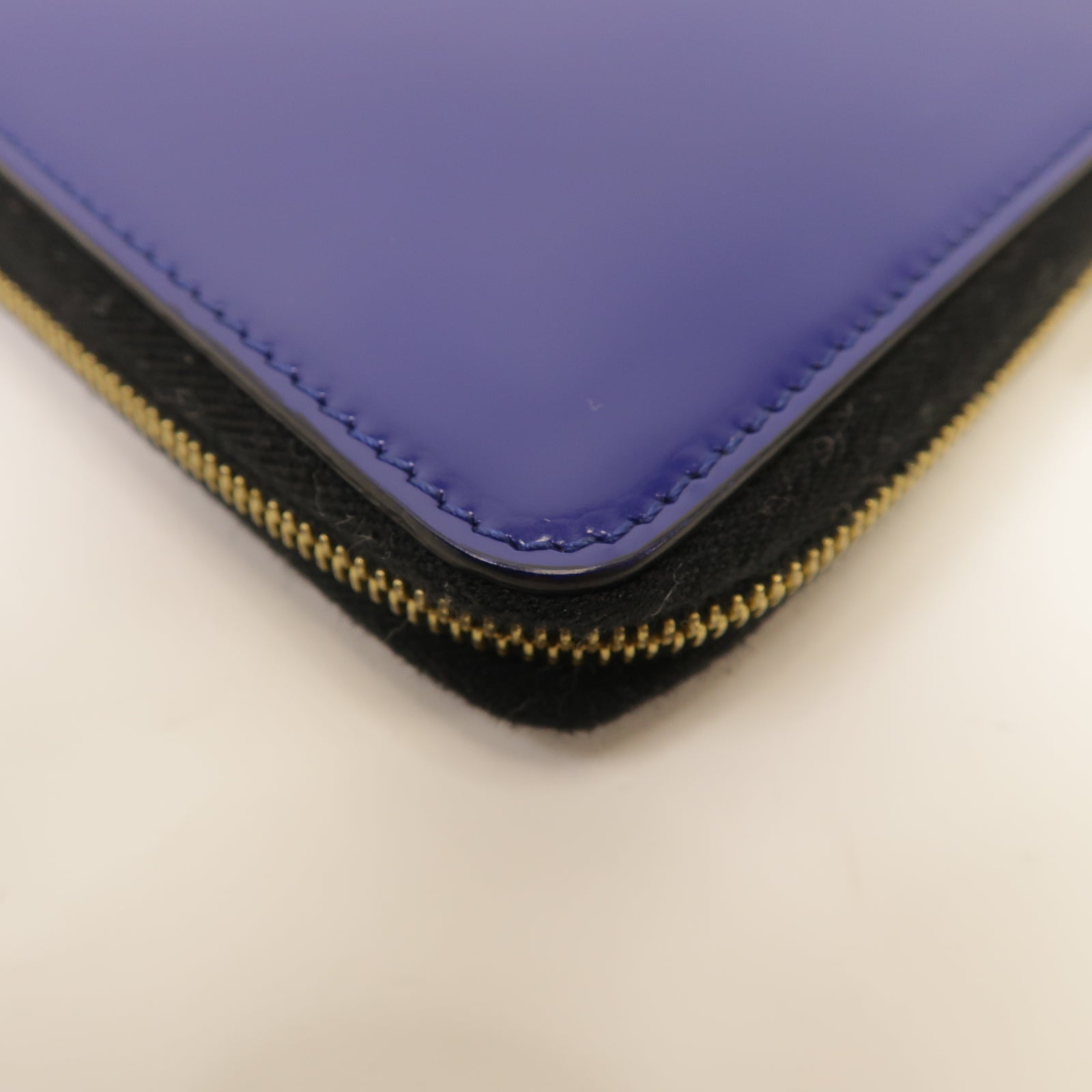 CELINE 【清倉大減價】牛皮皮革Zipper Long Wallet金扣長錢包藍色
