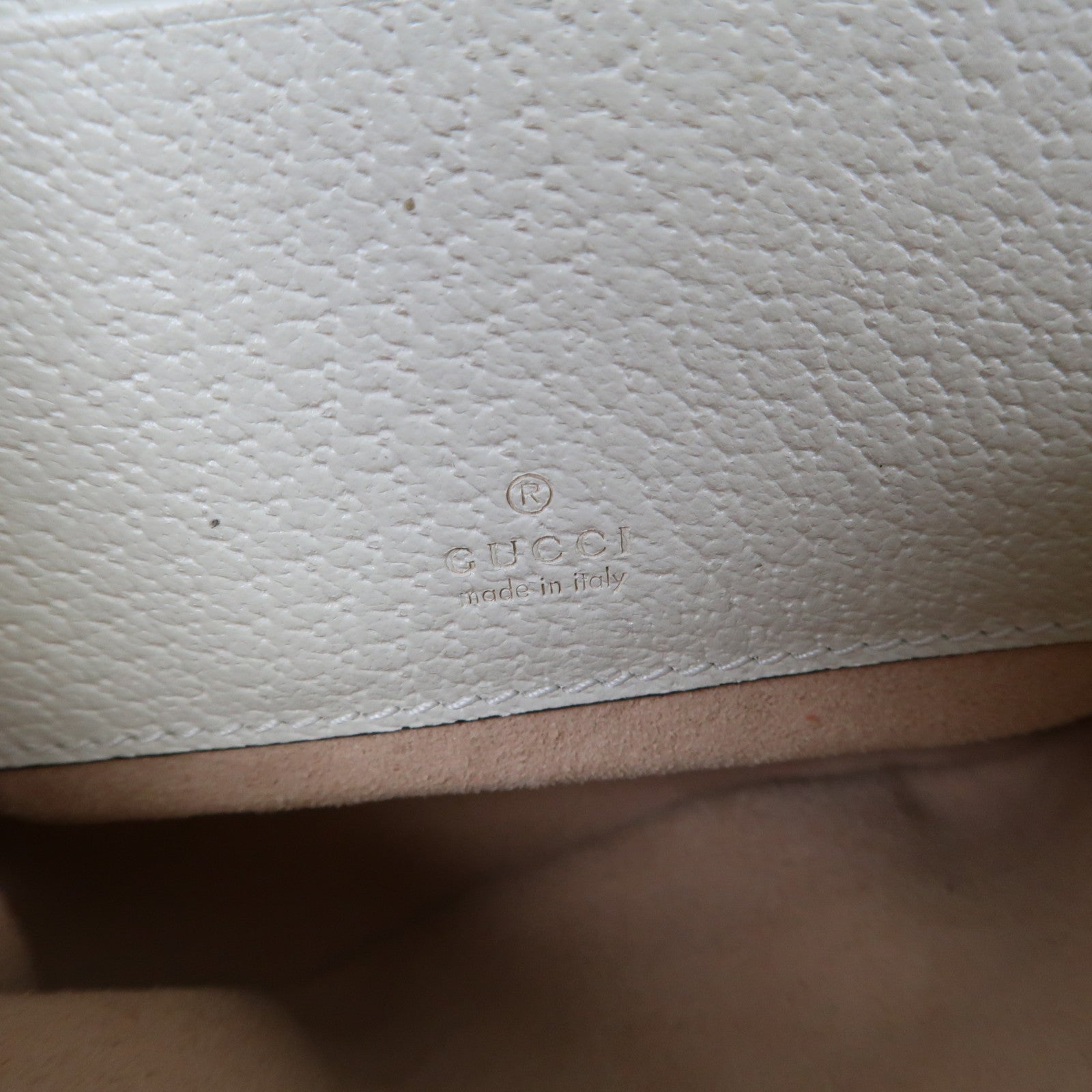 GUCCI 【激減優惠】牛皮皮革Ophidia Mini金扣背包白色