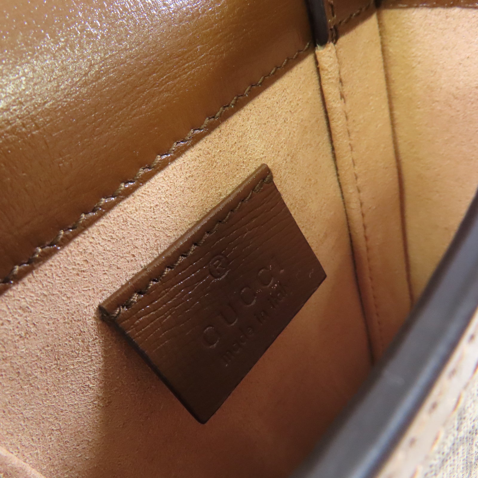 GUCCI 【激減優惠】塗層帆布Horsebit Mini Shoulder Bag金扣肩背袋啡色