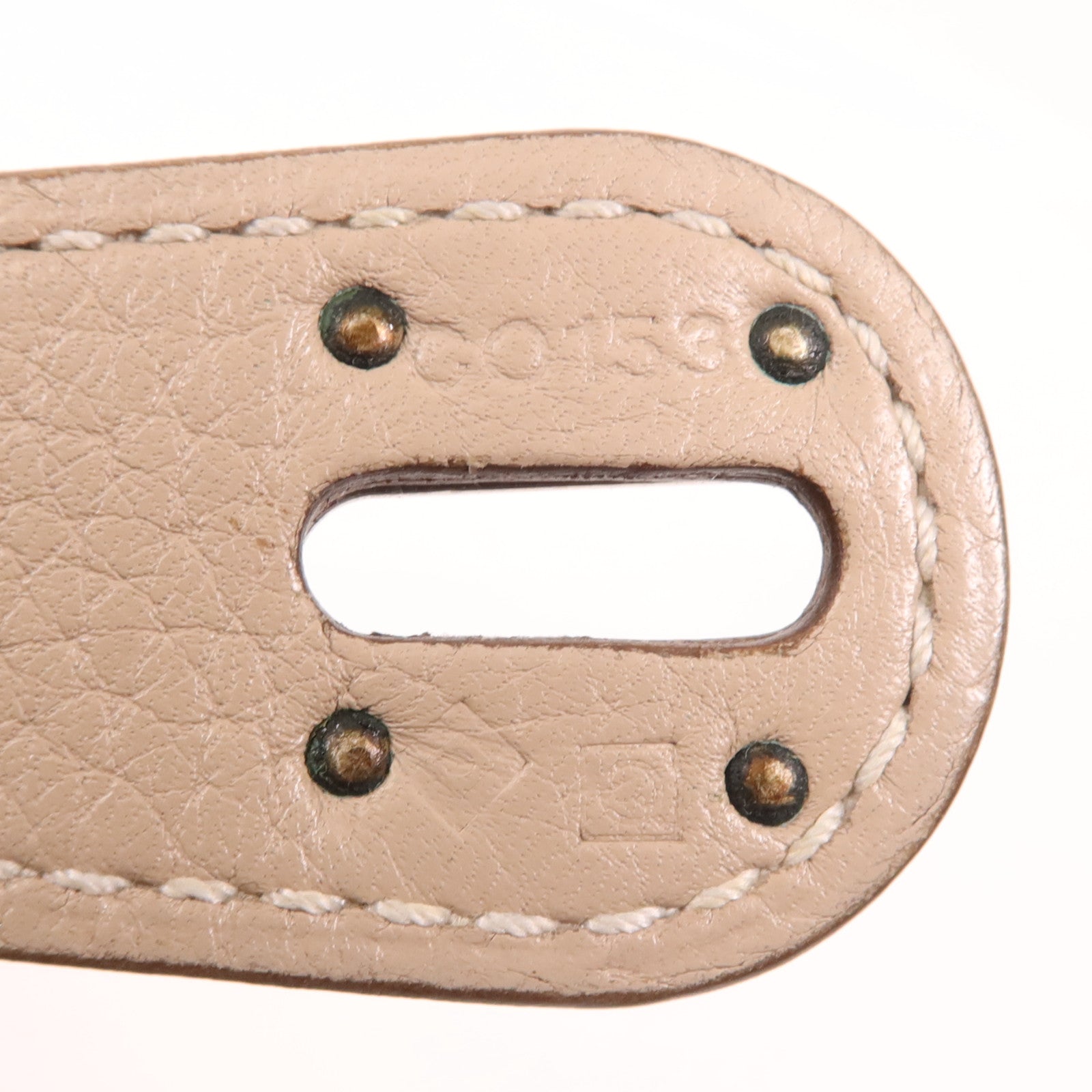 HERMES Clemence皮革Lindy 30銀扣手挽肩背兩用袋Argile