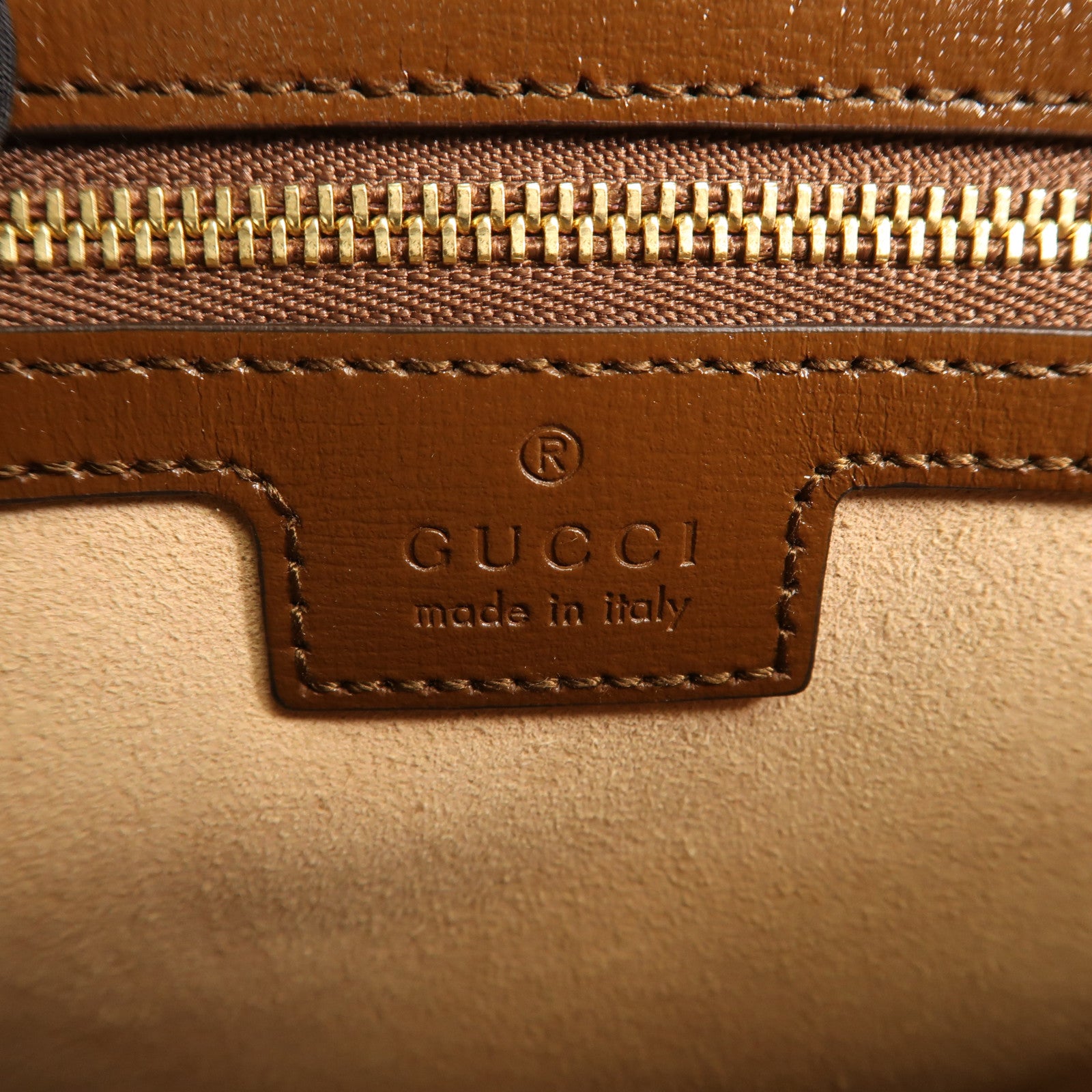 GUCCI 塗層帆布Horsebit 1955金扣肩背袋