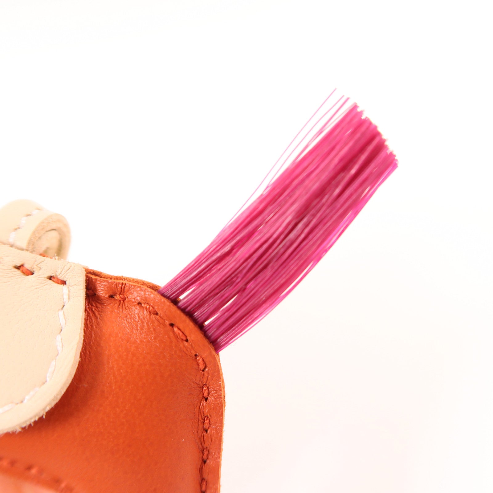 HERMES Agneau Milo皮革Redeo PM掛飾Orange Poppy