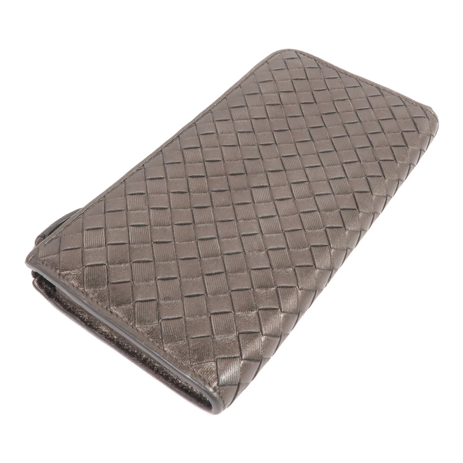 BOTTEGA VENETA 織紋皮革Zipped Long Wallet長錢包