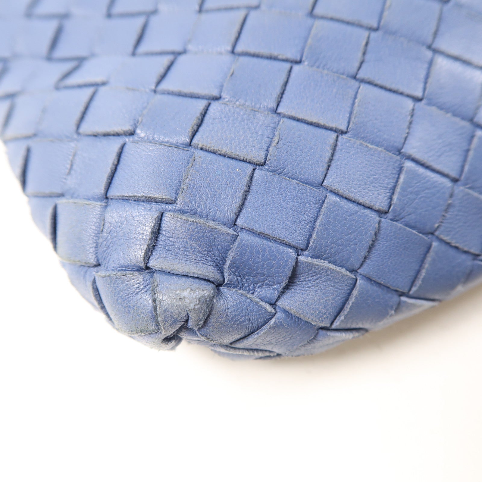 BOTTEGA VENETA 牛皮皮革Shoulder Bag金扣肩背袋藍色