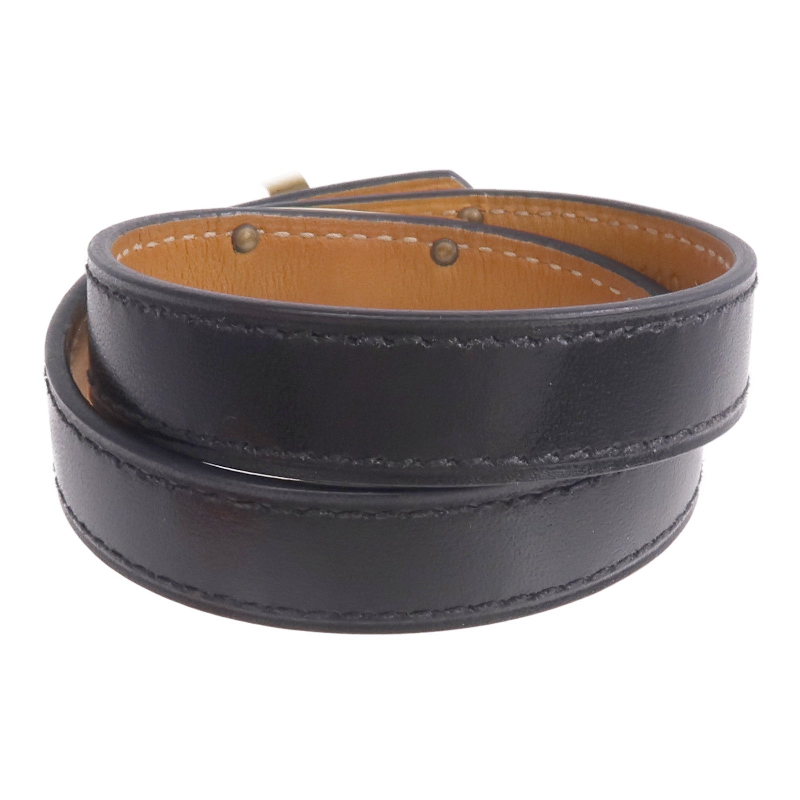 HERMES Swift皮革Kelly Double Tour金扣手帶Noir