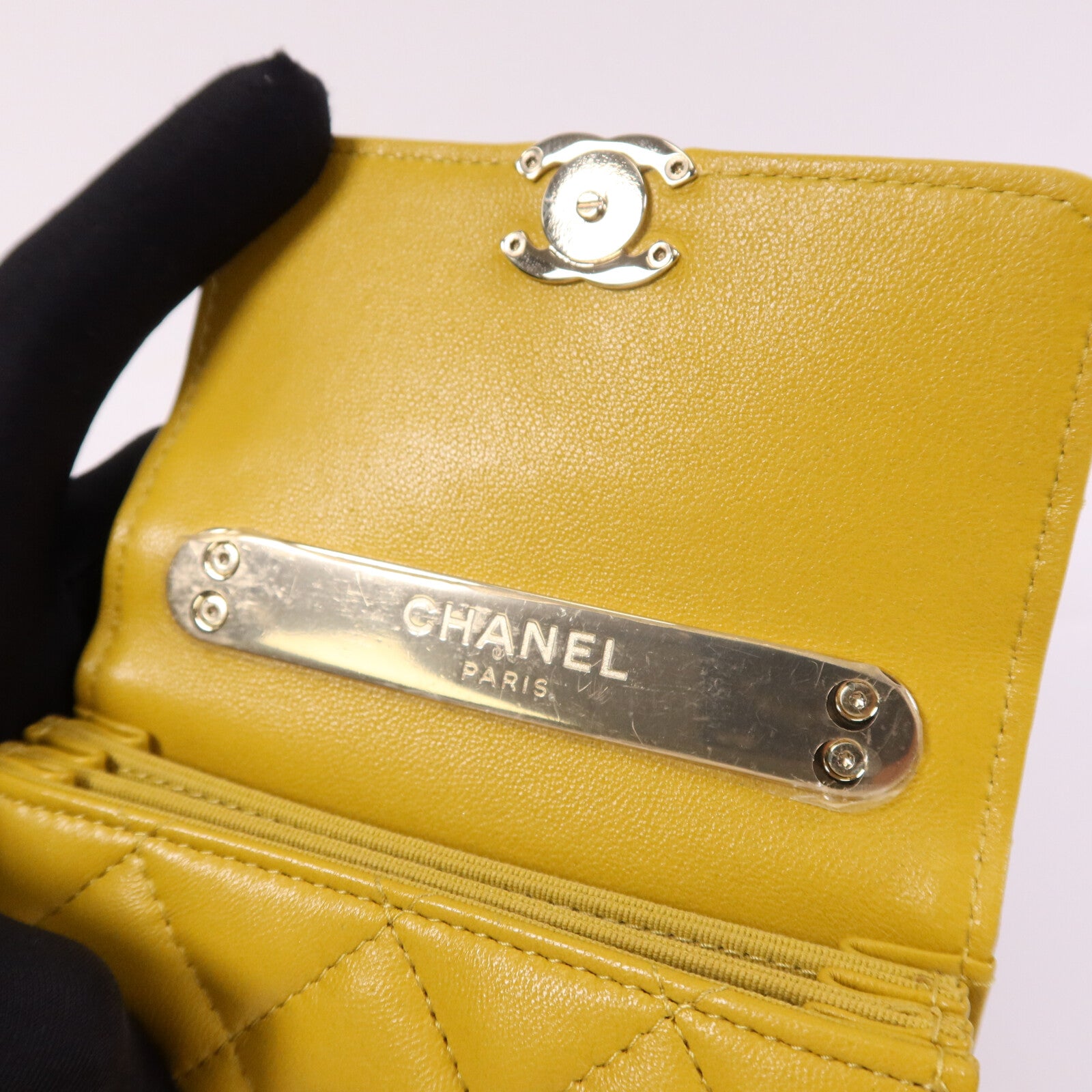CHANEL 羊皮皮革Chain With Handle金扣鏈帶手挽肩背兩用袋