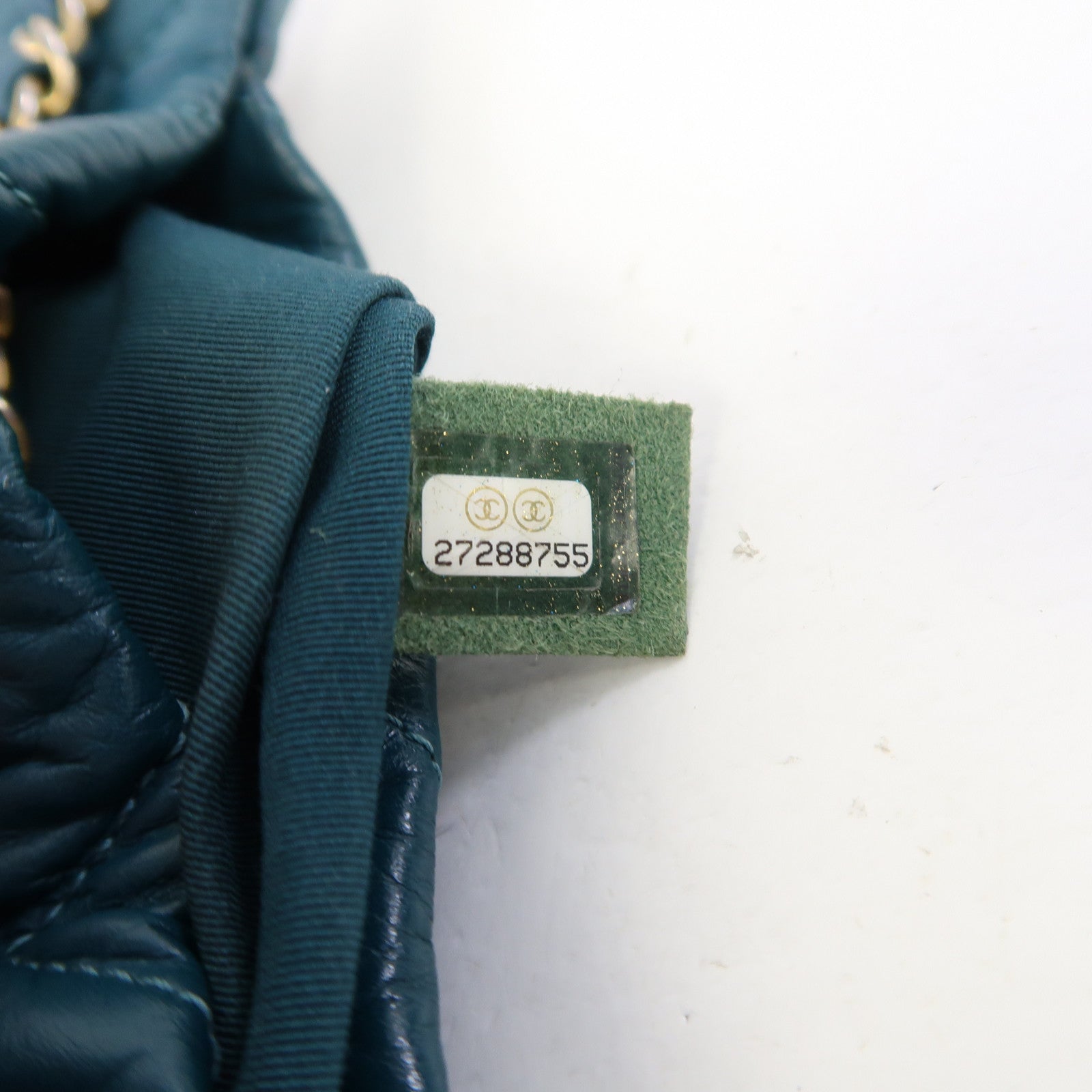 CHANEL 【激減優惠】斜紋羊皮皮革Gabrielle Backpack金/銀扣背包綠色