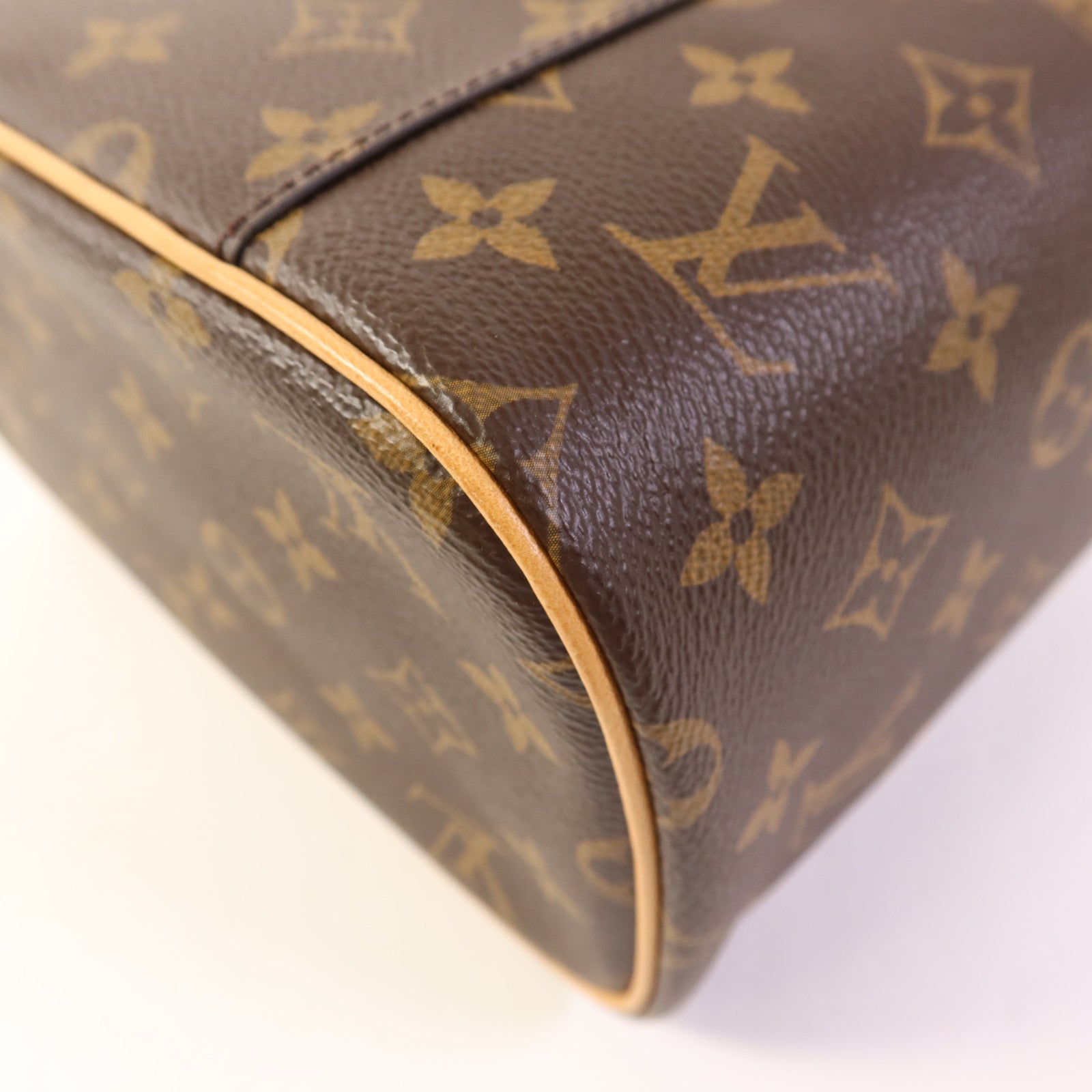 LOUIS VUITTON Monogram Nice BB金扣手挽袋棕色
