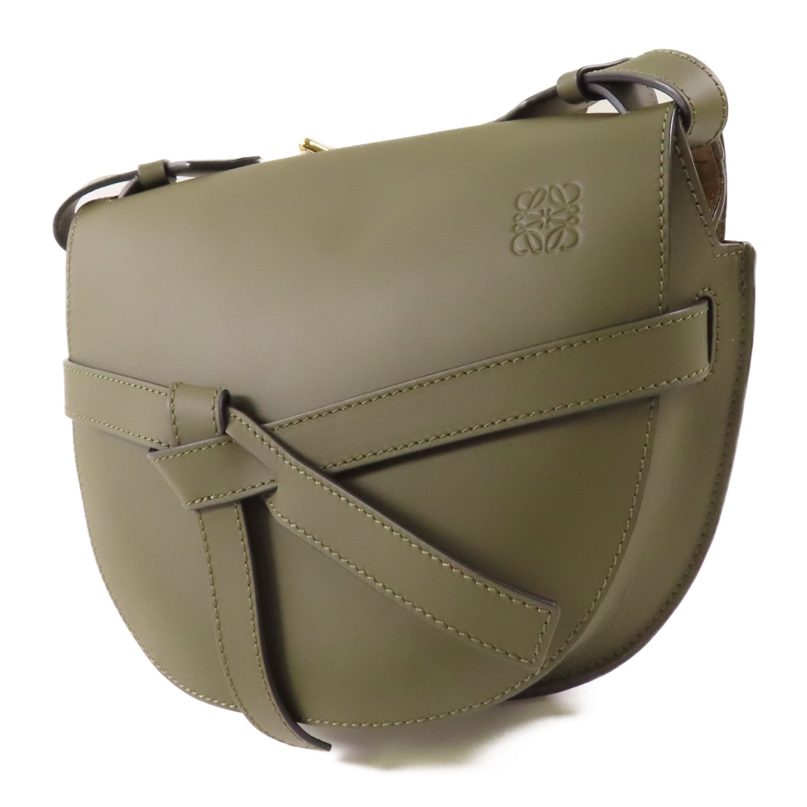 LOEWE 牛皮皮革Small Gate Dual bag金扣肩背袋