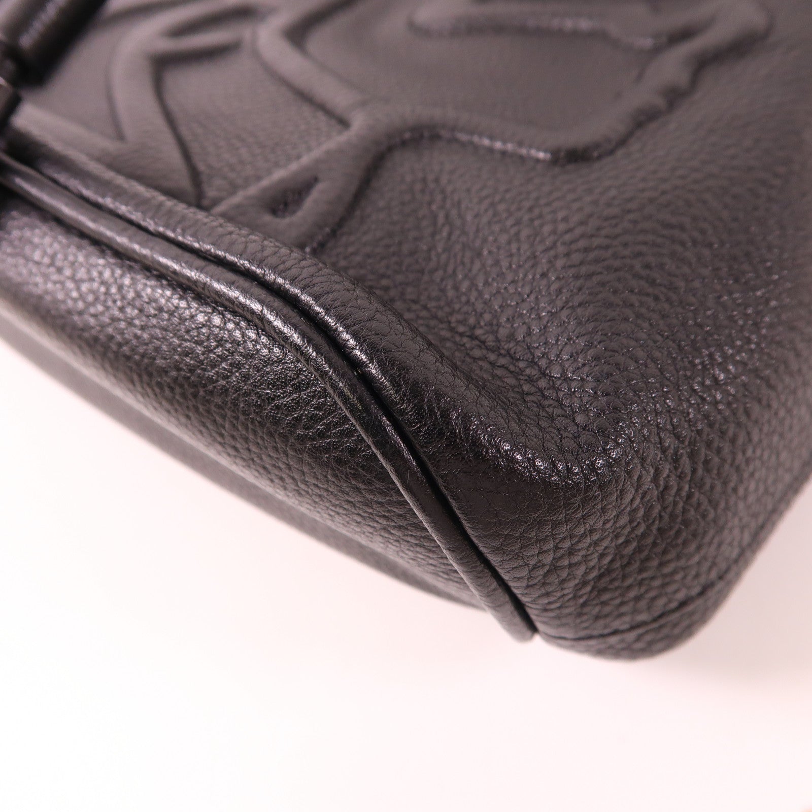 KARL LAGERFELD 牛皮皮革Bucket Bag鏈帶肩背袋