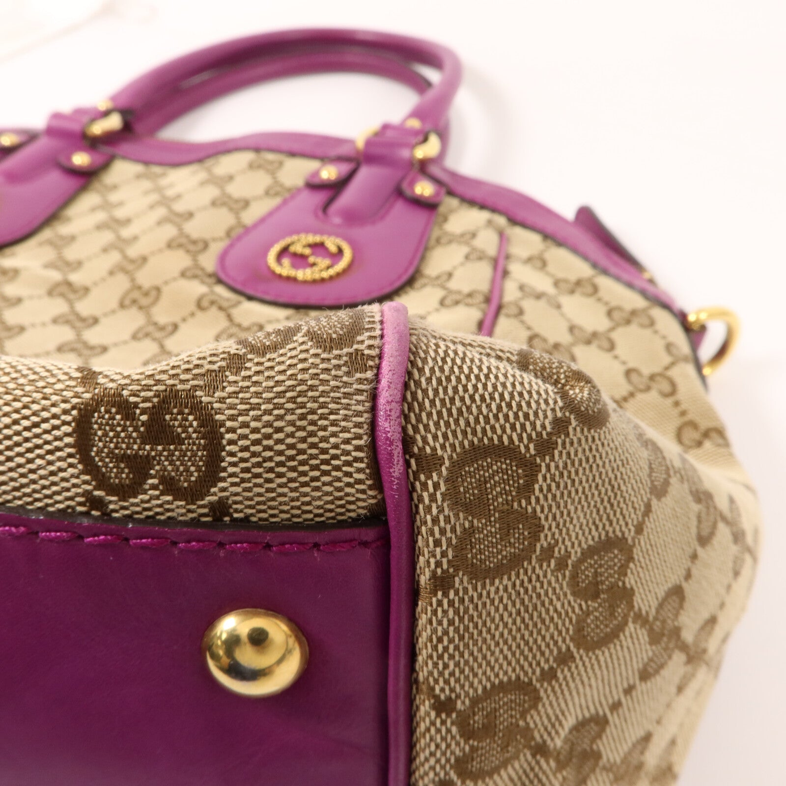 GUCCI 帆布Scarlett手挽肩背兩用袋