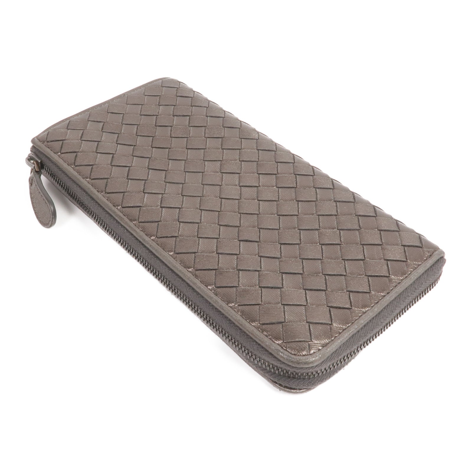 BOTTEGA VENETA 織紋皮革Zipped Long Wallet長錢包