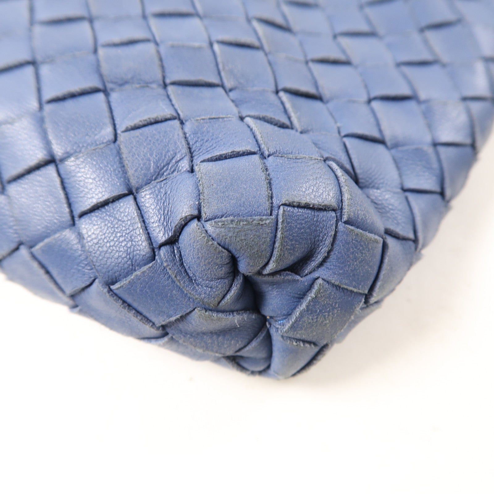 BOTTEGA VENETA 牛皮皮革Shoulder Bag金扣肩背袋藍色