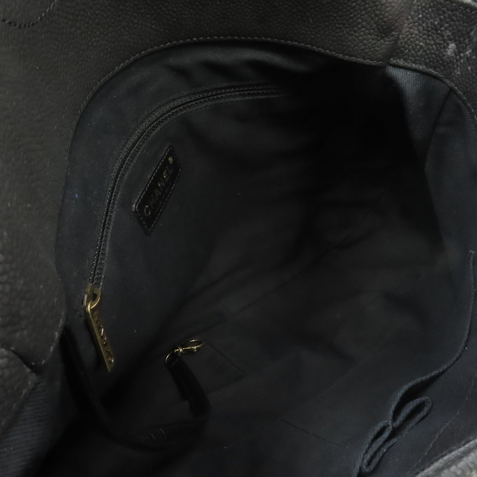 CHANEL 菱格牛皮皮革Chain Shoulder Bag金扣手挽肩背兩用袋黑色