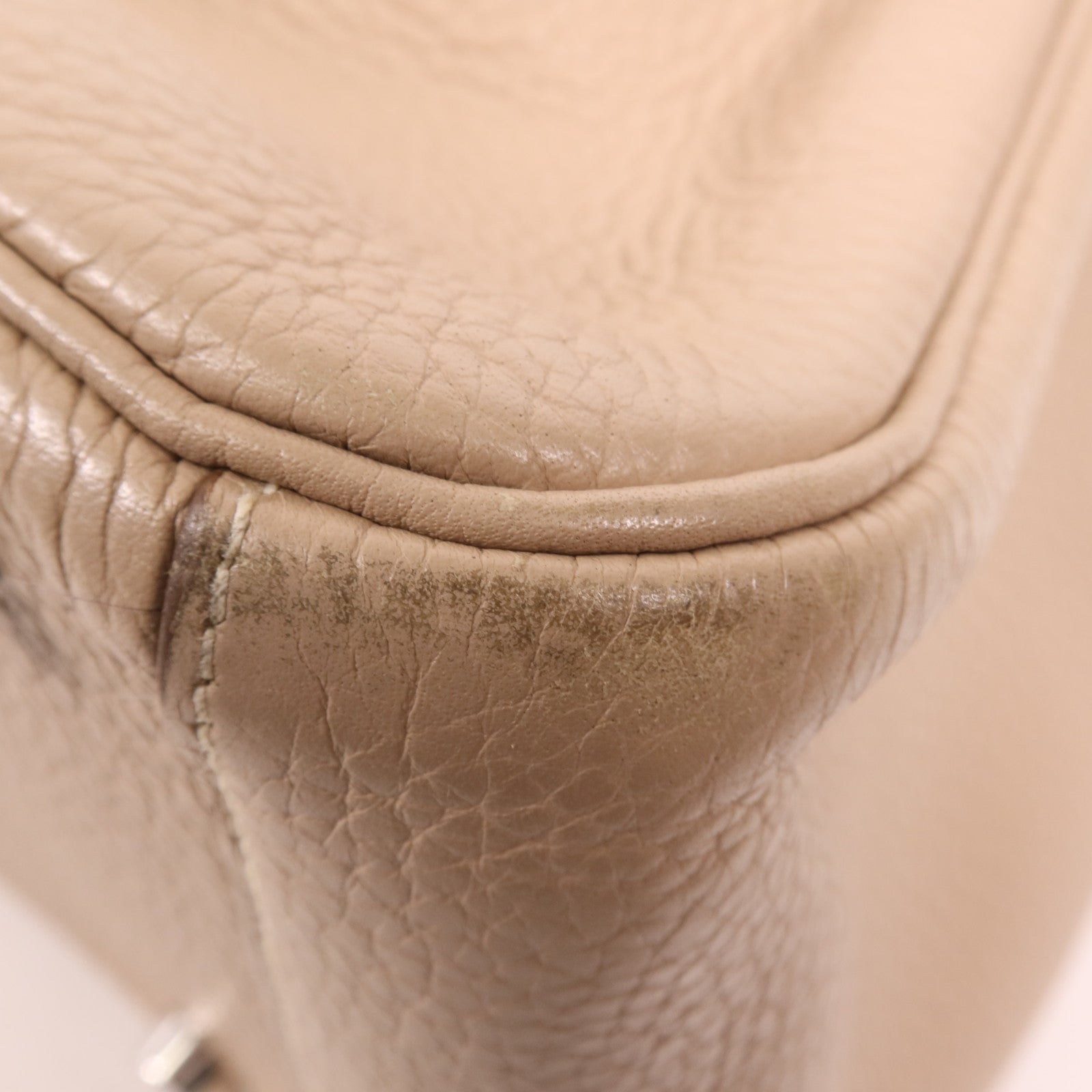 HERMES Clemence皮革Lindy 30銀扣手挽肩背兩用袋Argile