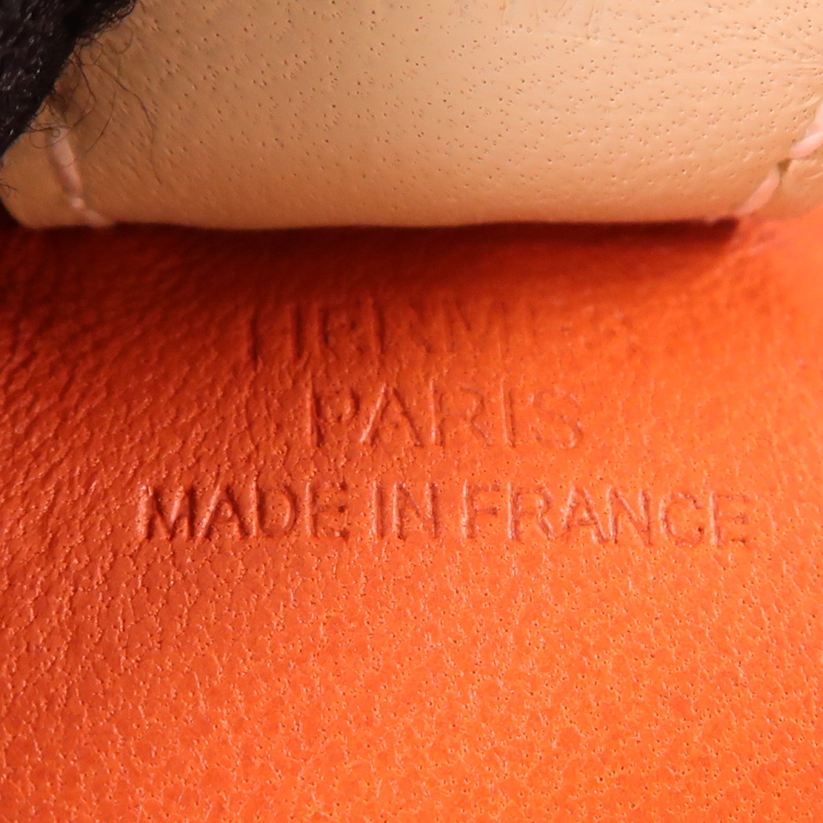 HERMES Agneau Milo皮革Redeo PM掛飾Orange Poppy