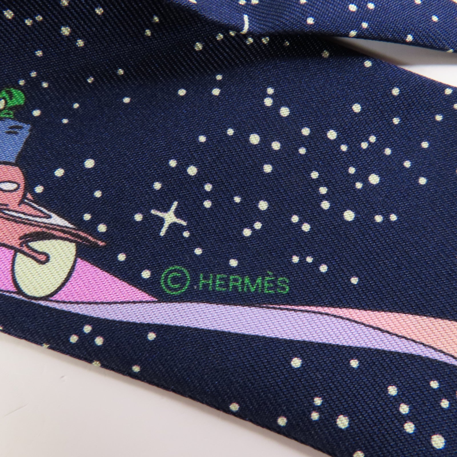 HERMES 絲質Twilly絲巾