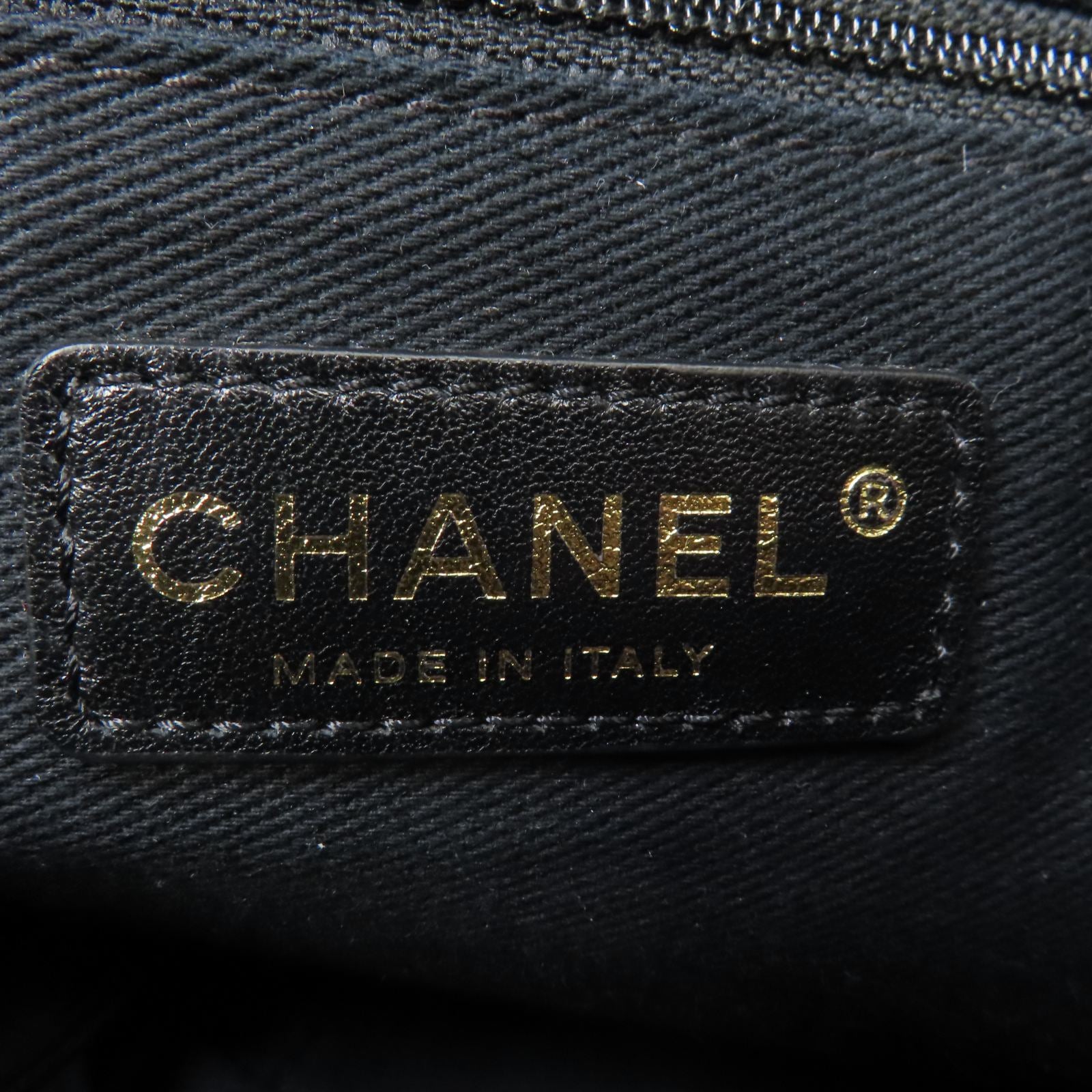 CHANEL 菱格牛皮皮革Chain Shoulder Bag金扣手挽肩背兩用袋黑色