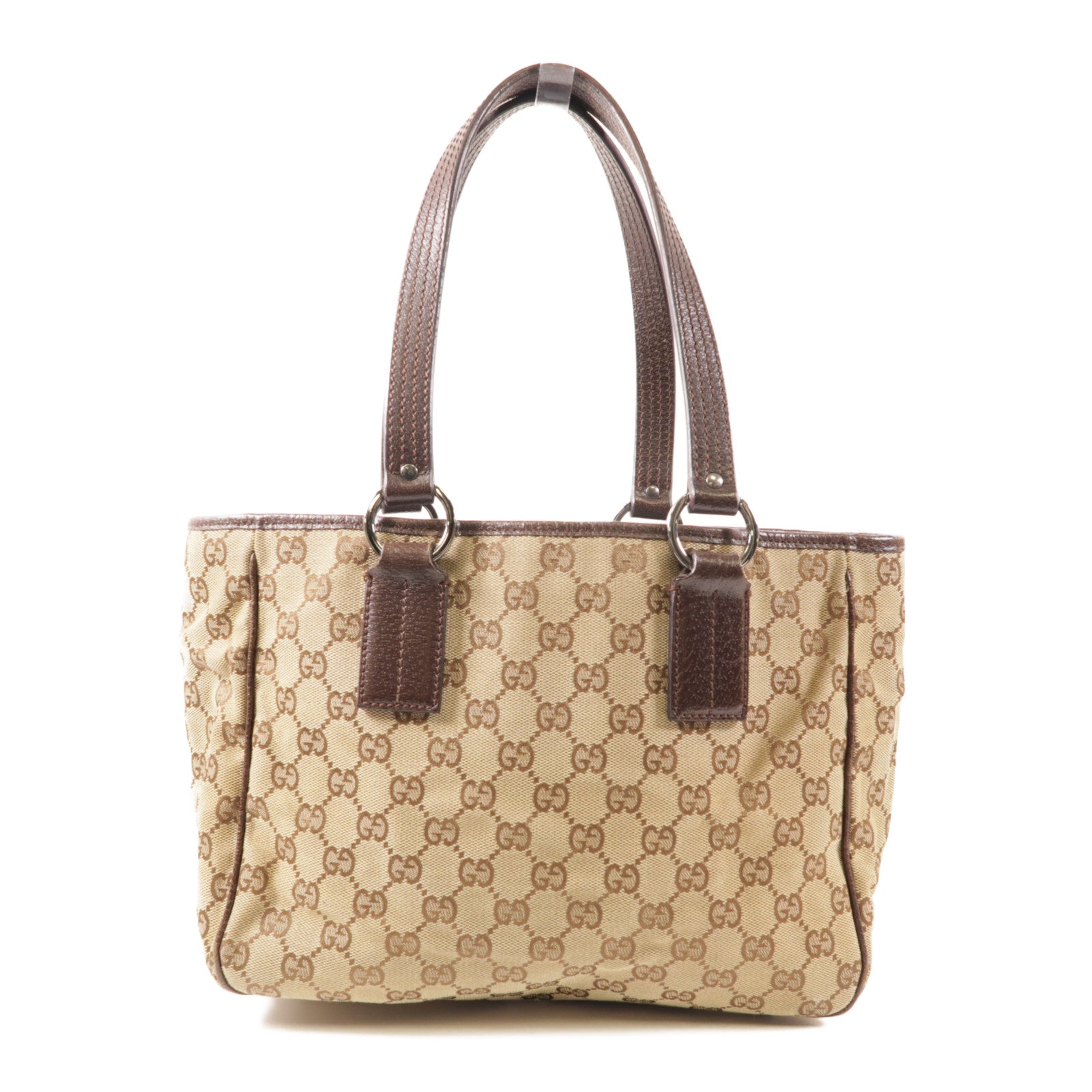 GUCCI 帆布Shoulder Bag銀扣肩背袋