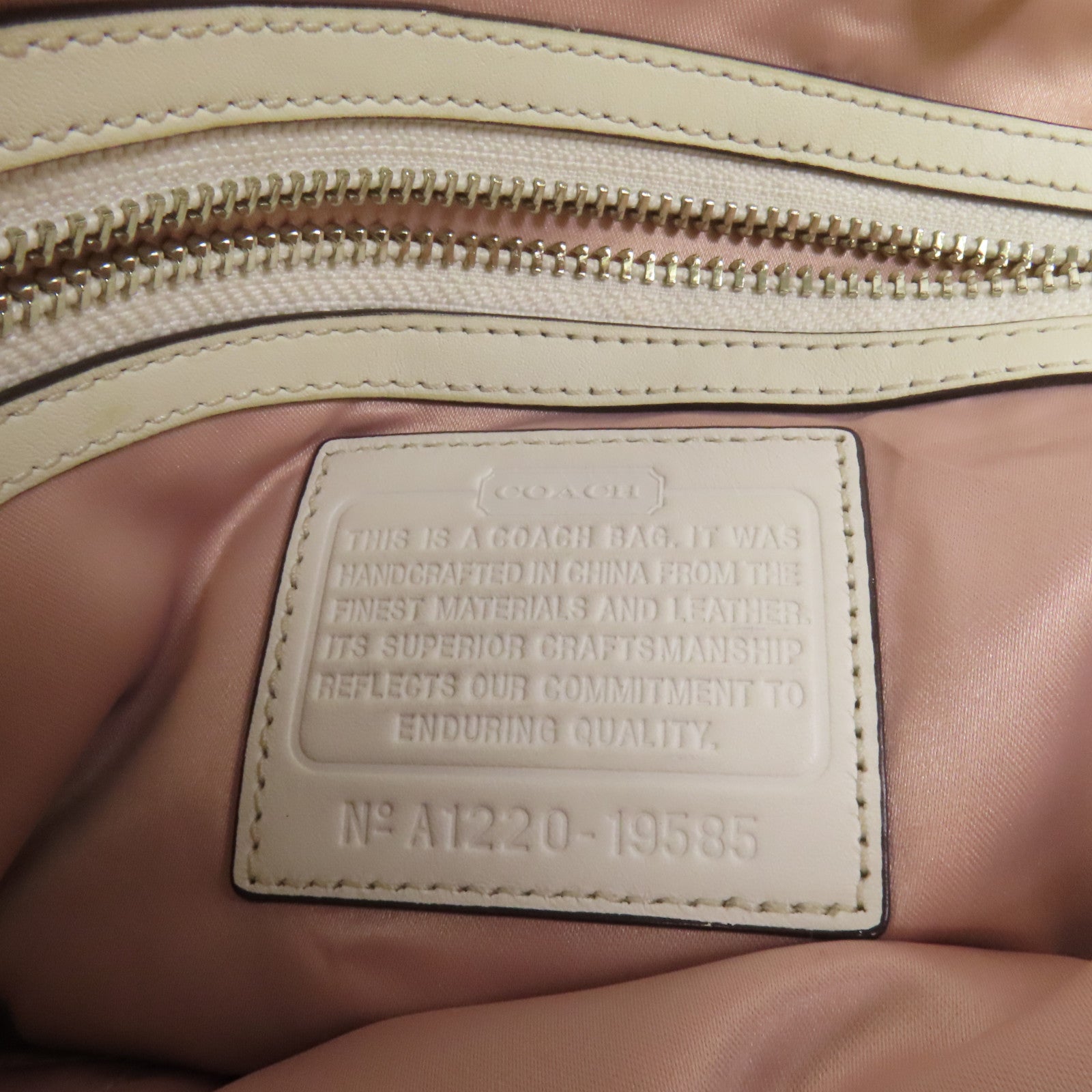 COACH 牛皮皮革2way Shoulder Bag銀扣手挽肩背兩用袋