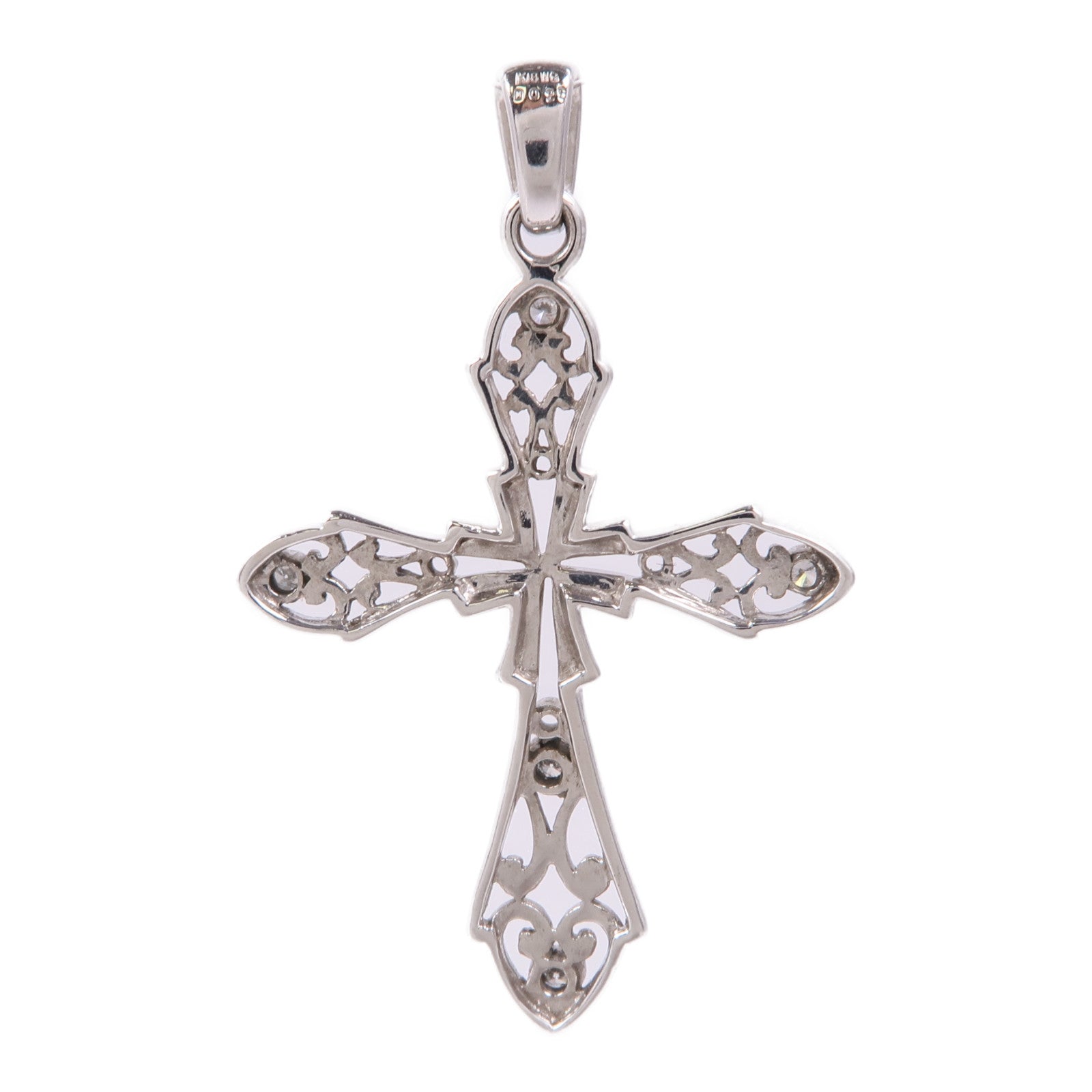 JEWELRY 【激減優惠】18K白金Diamond Pendant Top鑽石吊墜