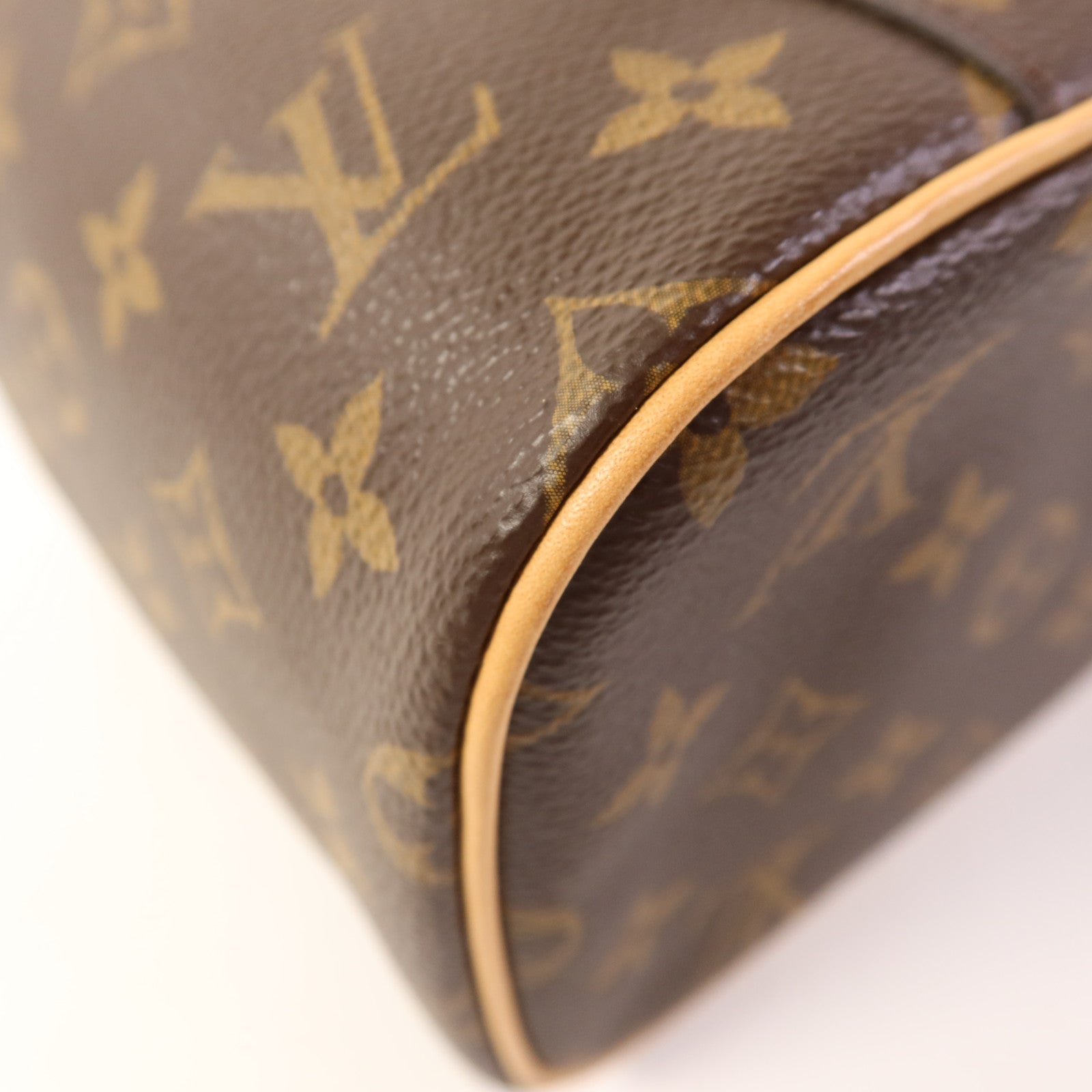 LOUIS VUITTON Monogram Nice BB金扣手挽袋棕色