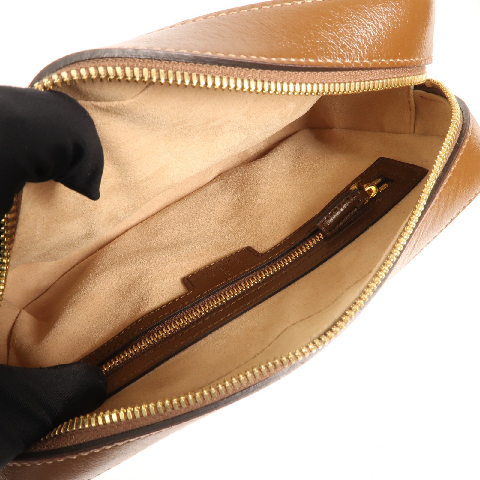 GUCCI 塗層帆布Horsebit 1955金扣肩背袋