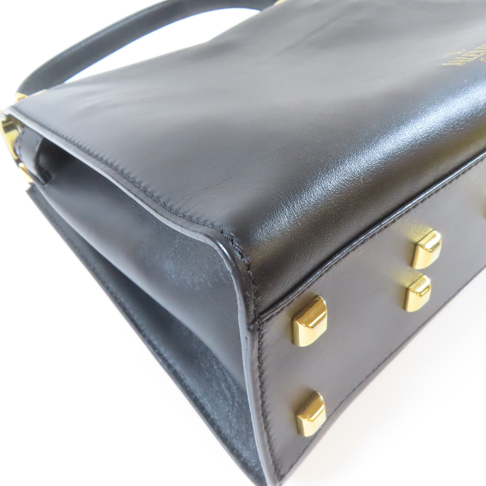 Valentino 牛皮皮革2Way Shoulder金扣手挽肩背兩用袋黑色