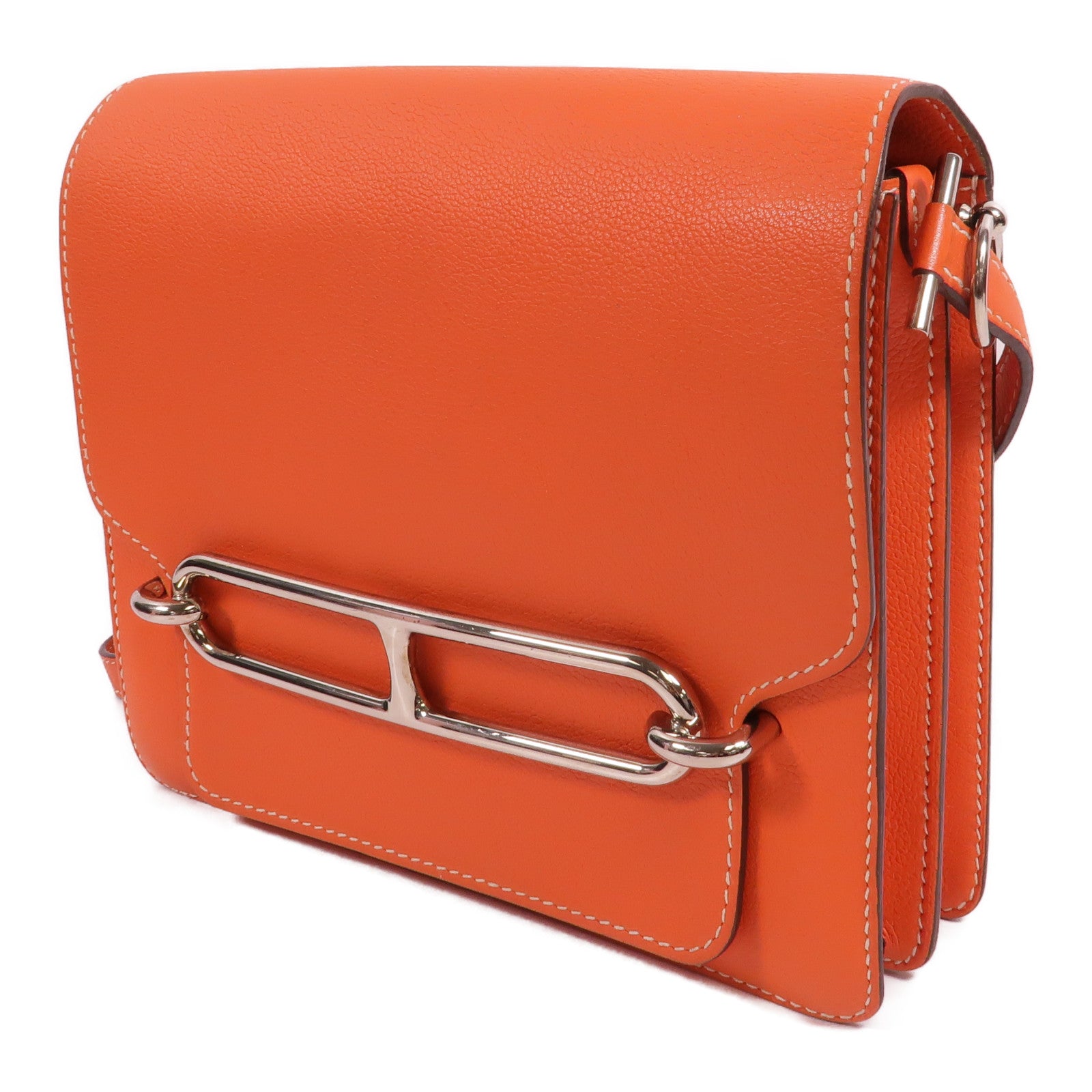 HERMES Evercolor皮革Roulis 23肩背袋Feu