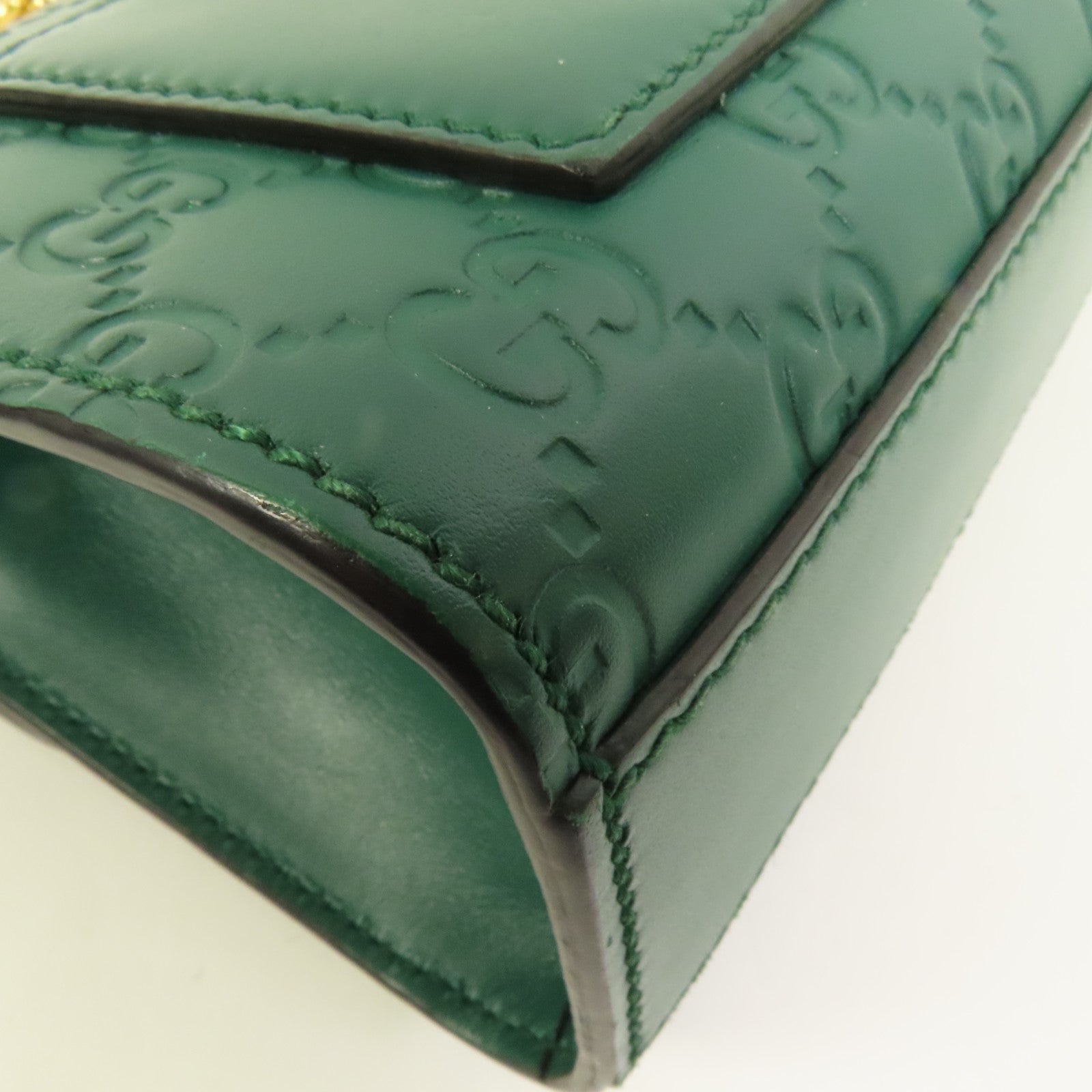 GUCCI 牛皮皮革Padlock金扣鏈帶肩背袋