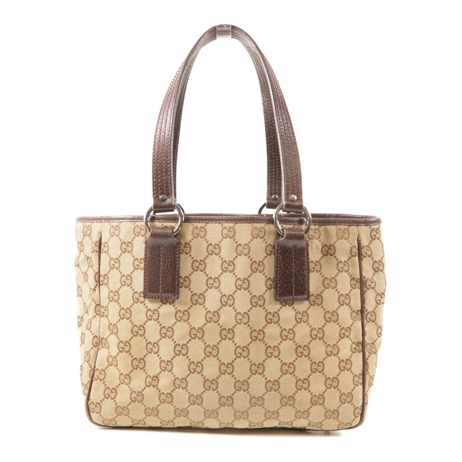 GUCCI 帆布Shoulder Bag銀扣肩背袋