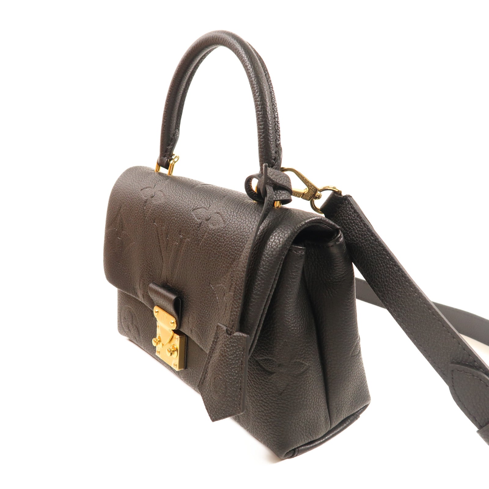 LOUIS VUITTON Monogram Empreinte Madeleine BB金扣手挽肩背兩用袋