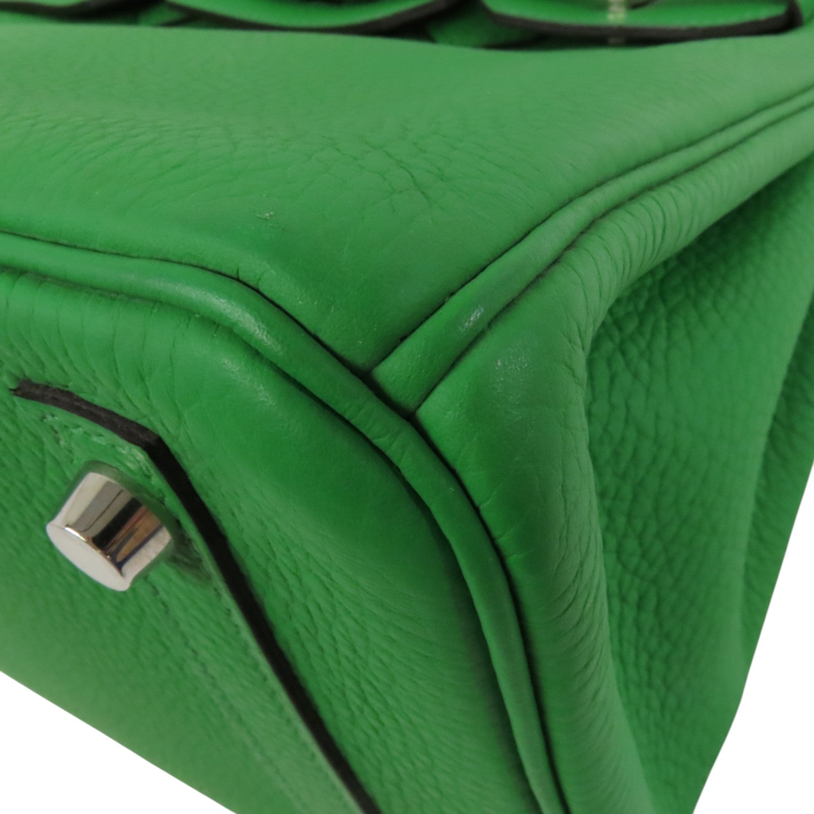 HERMES Clemence皮革Birkin 30銀扣手挽袋