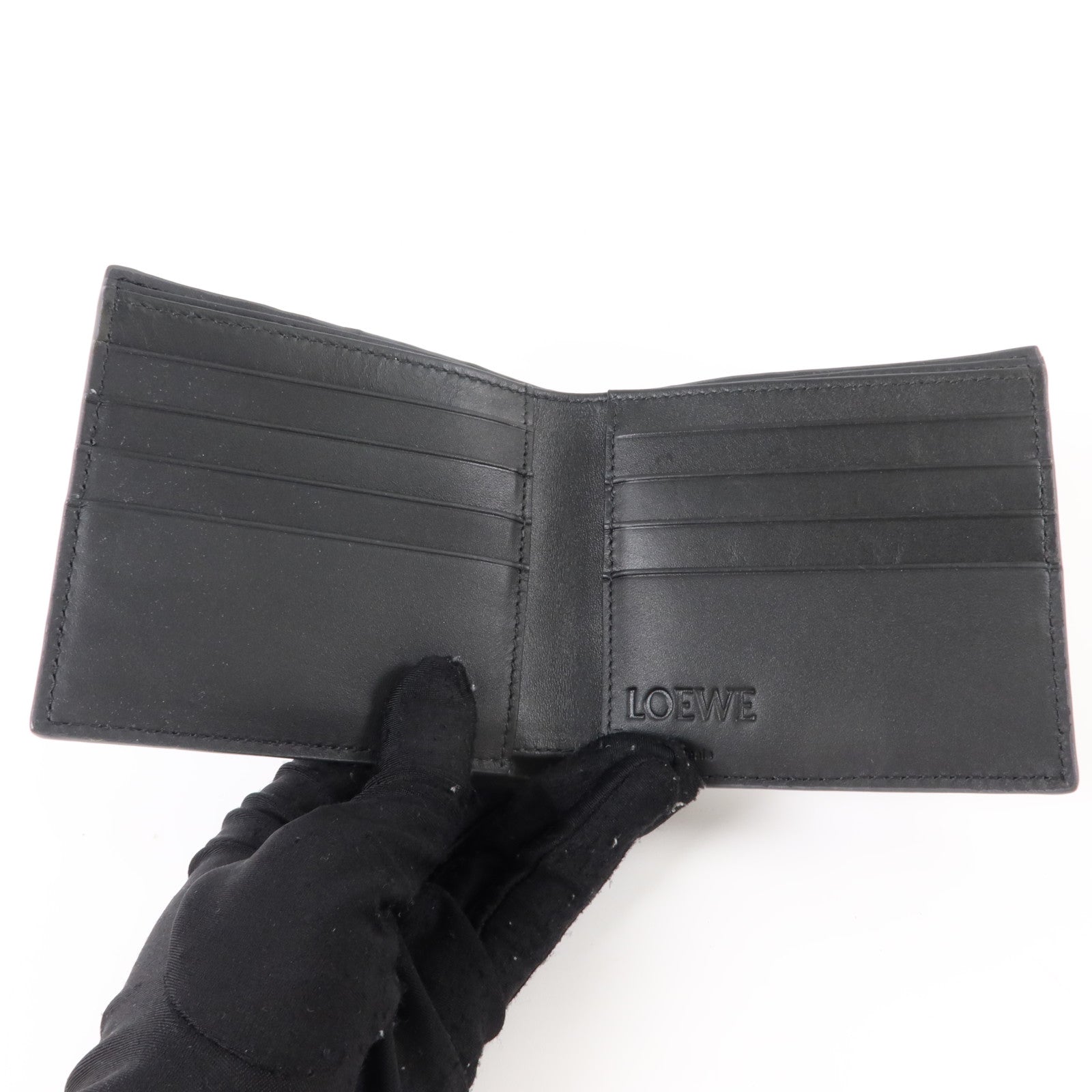 LOEWE 牛皮皮革Puzzle Bifold Wallet錢包