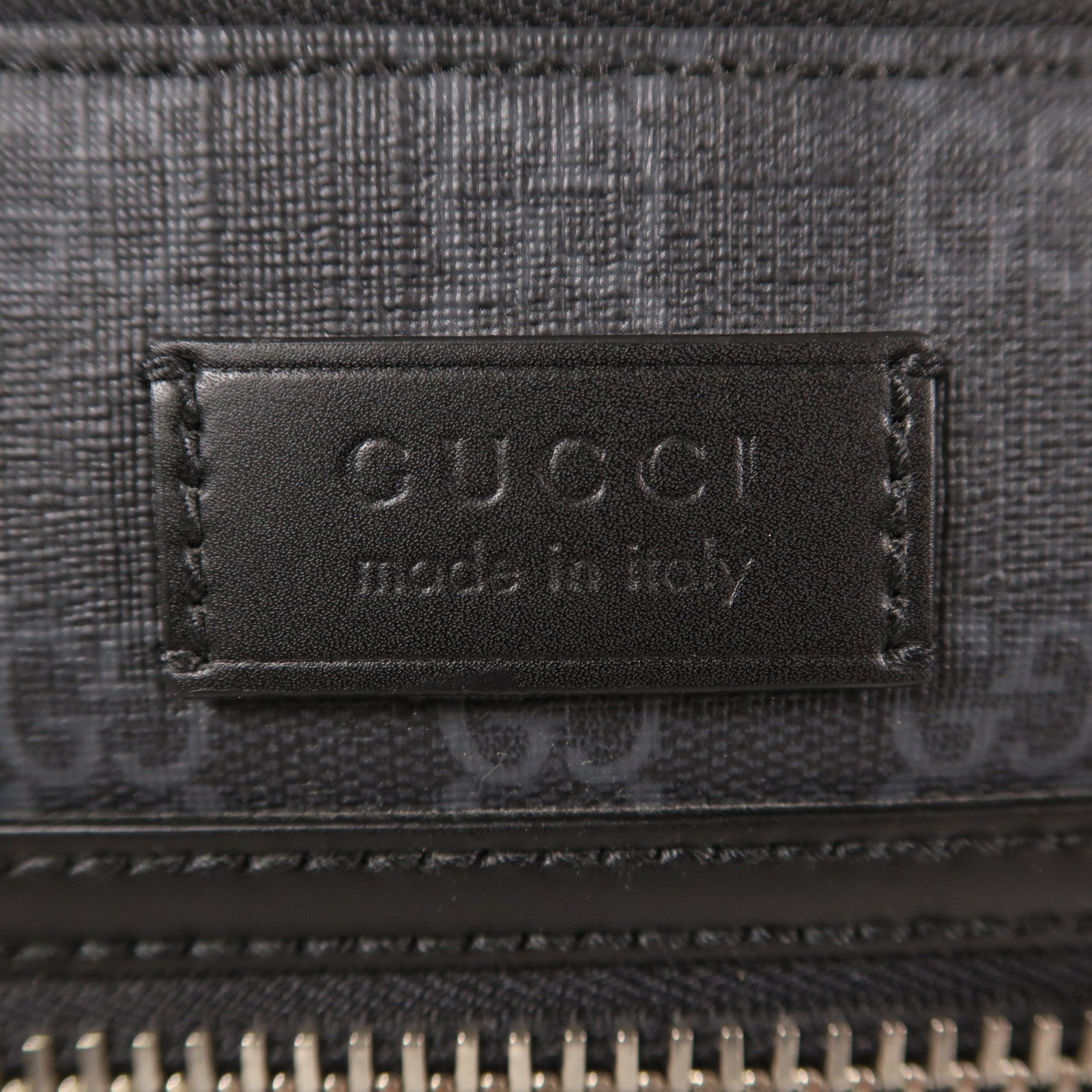 GUCCI 塗層帆布Shoulder Bag銀扣肩背袋