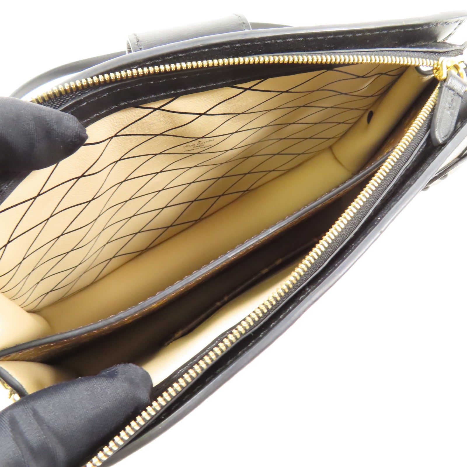 LOUIS VUITTON LV GHW Trunk Clutch Shoulder Bag M43596 Monogram Reverse Brown