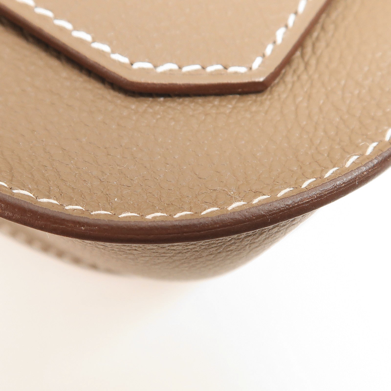 HERMES Evercolor皮革Mini Jypsiere金扣肩背袋Etoupe大象灰
