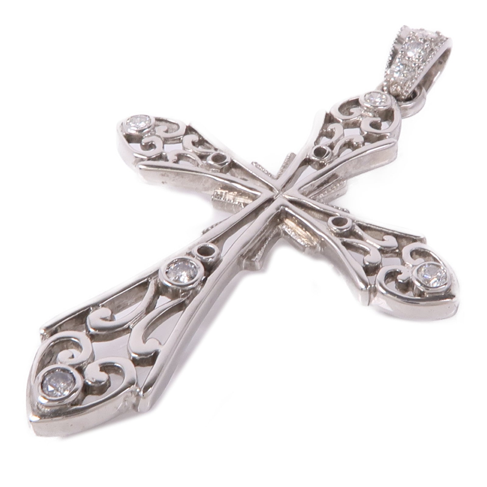 JEWELRY 【激減優惠】18K白金Diamond Pendant Top鑽石吊墜