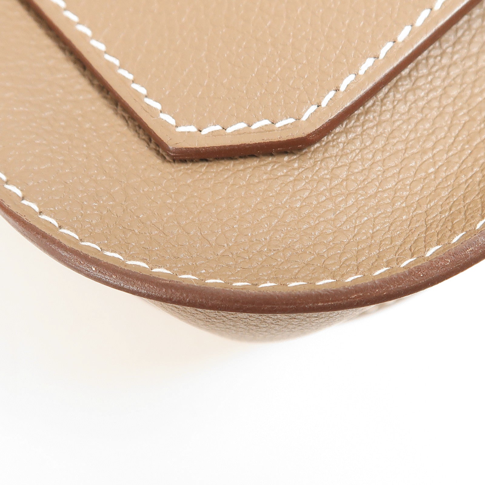 HERMES Evercolor皮革Mini Jypsiere金扣肩背袋Etoupe大象灰