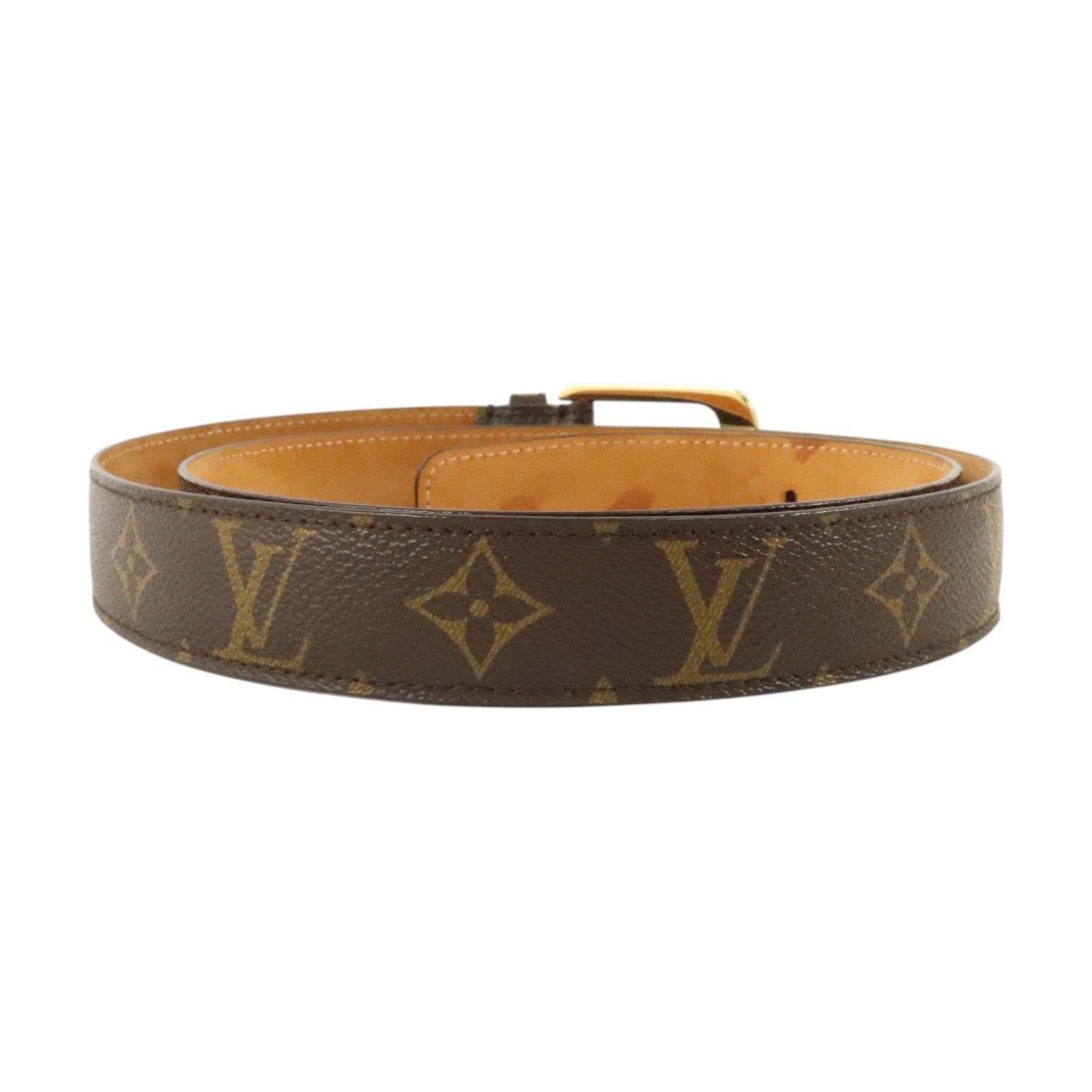 LOUIS VUITTON Monogram Ellipse Belt 100cm金扣腰帶