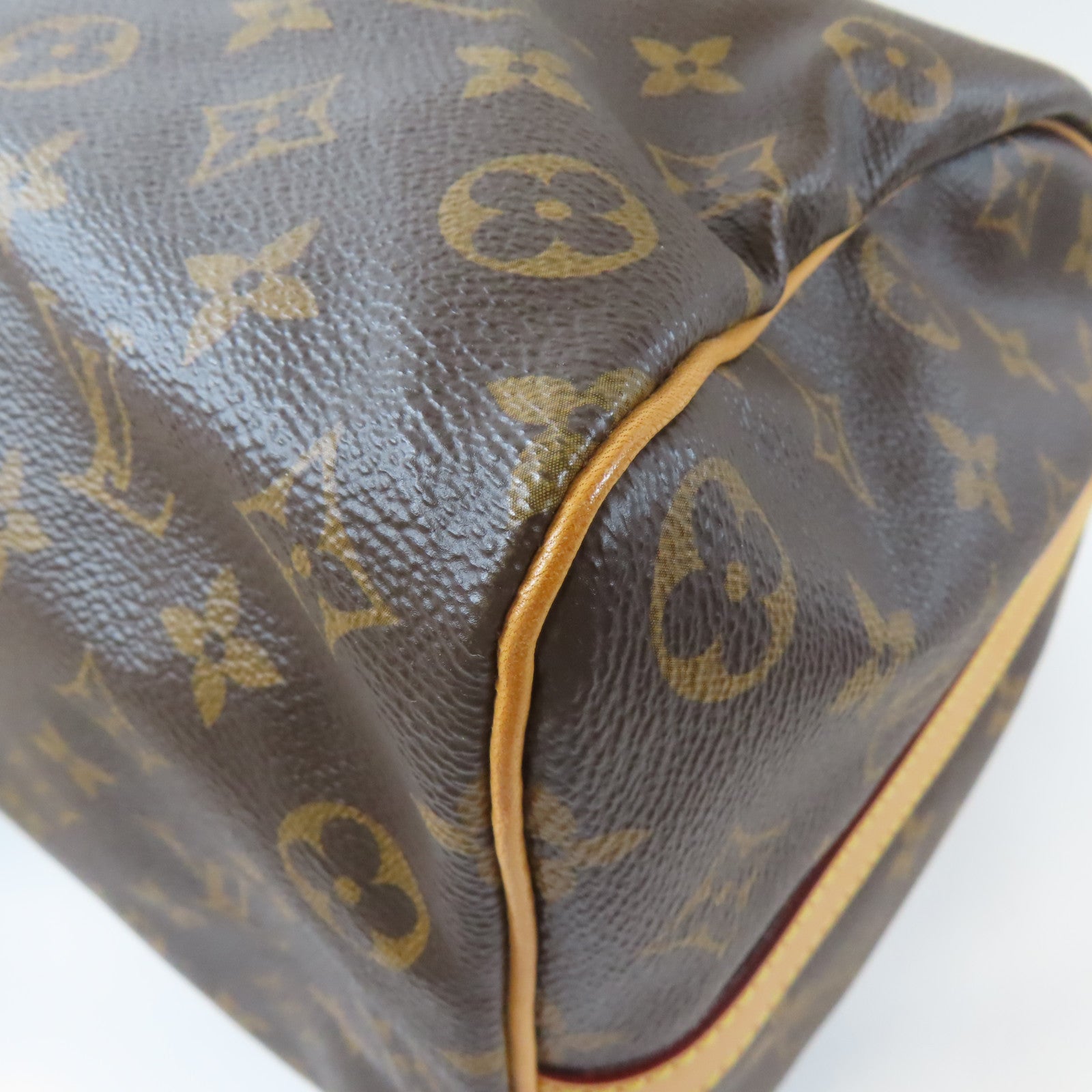 LOUIS VUITTON Monogram Speedy Bandouliere 35金扣手挽肩背兩用袋啡色