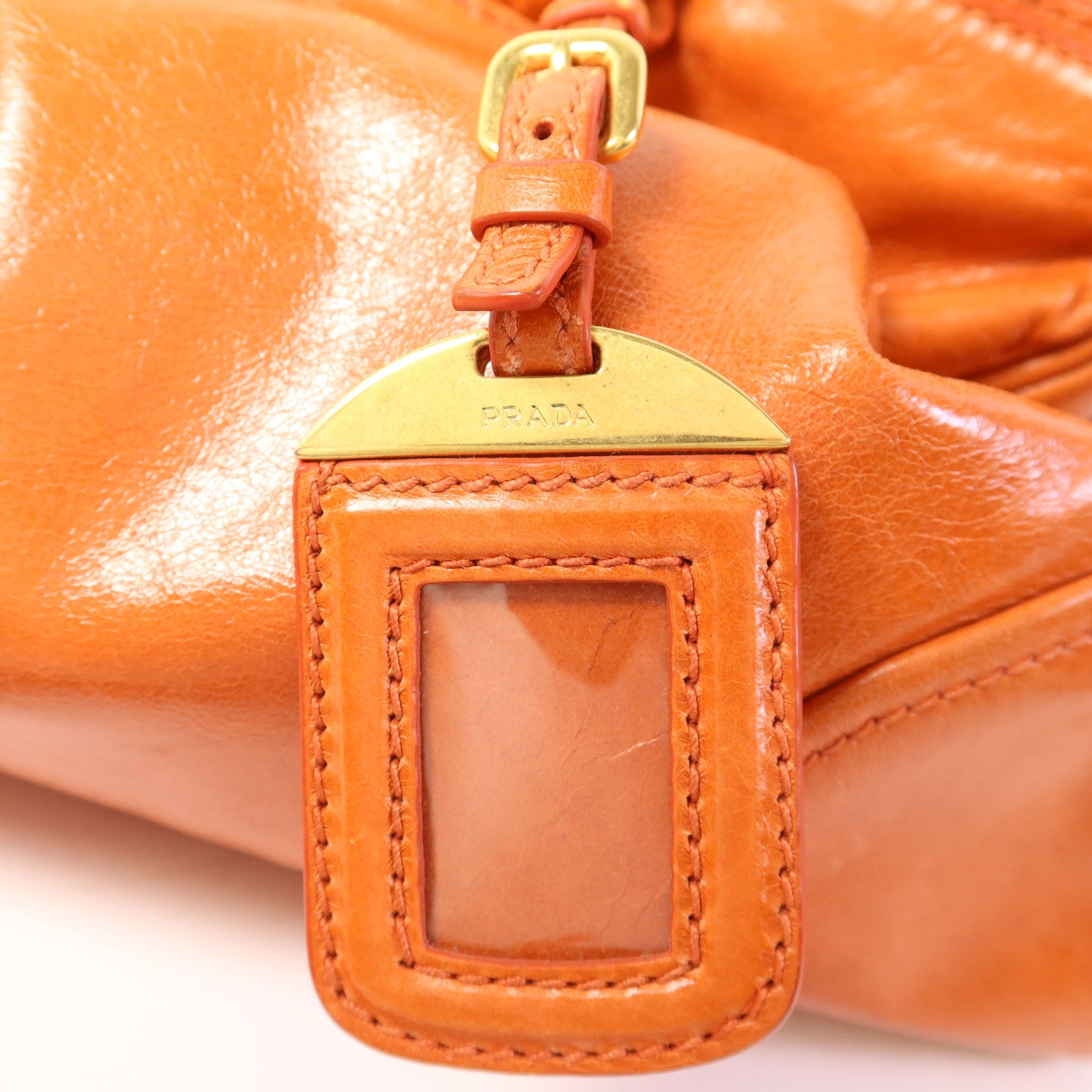 PRADA 牛皮皮革2 Way Shoulder Bag金扣手挽肩背兩用袋