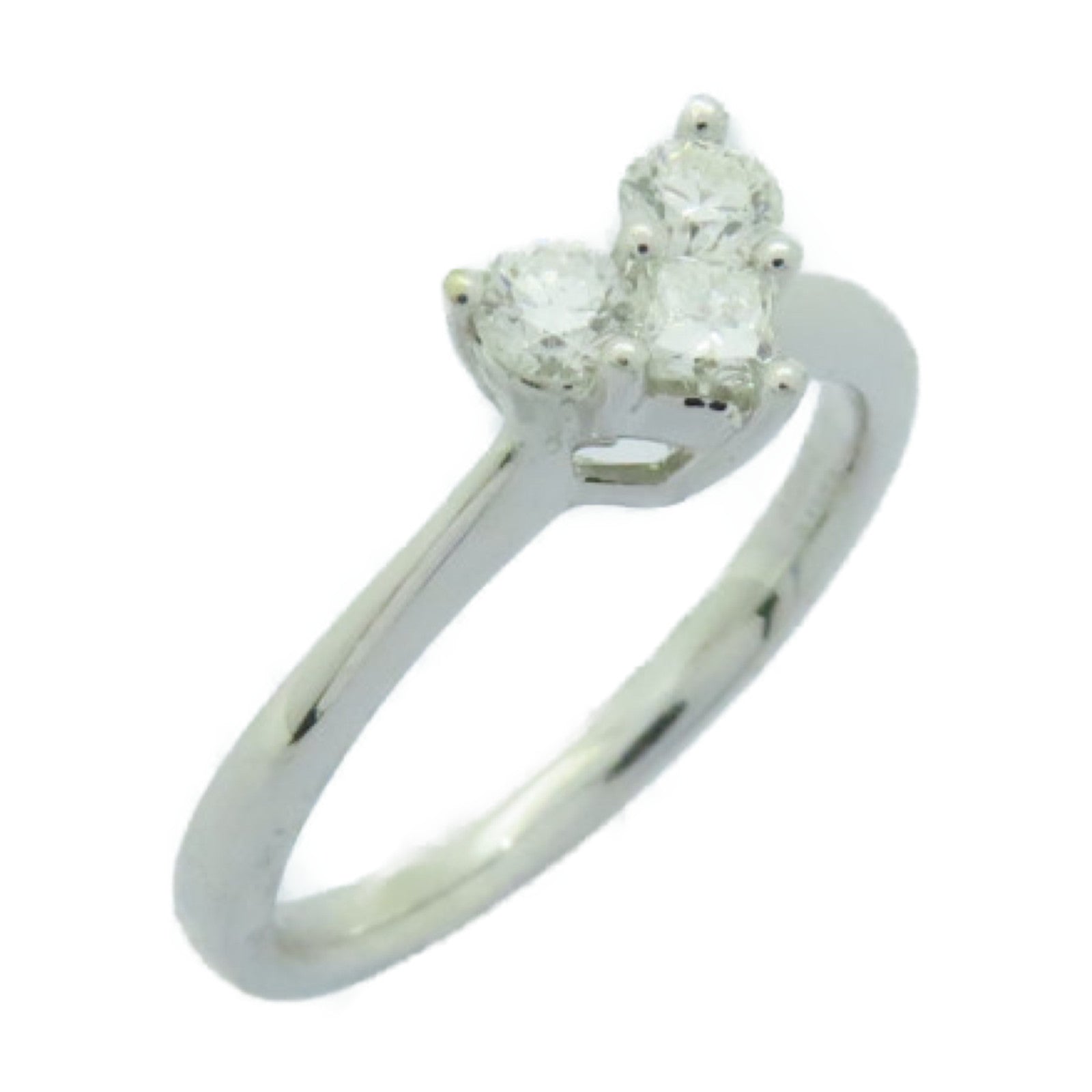JEWELRY 【激減優惠】18K白金Diamond Ring 0.22ct/0.11ct鑽石戒指US#6
